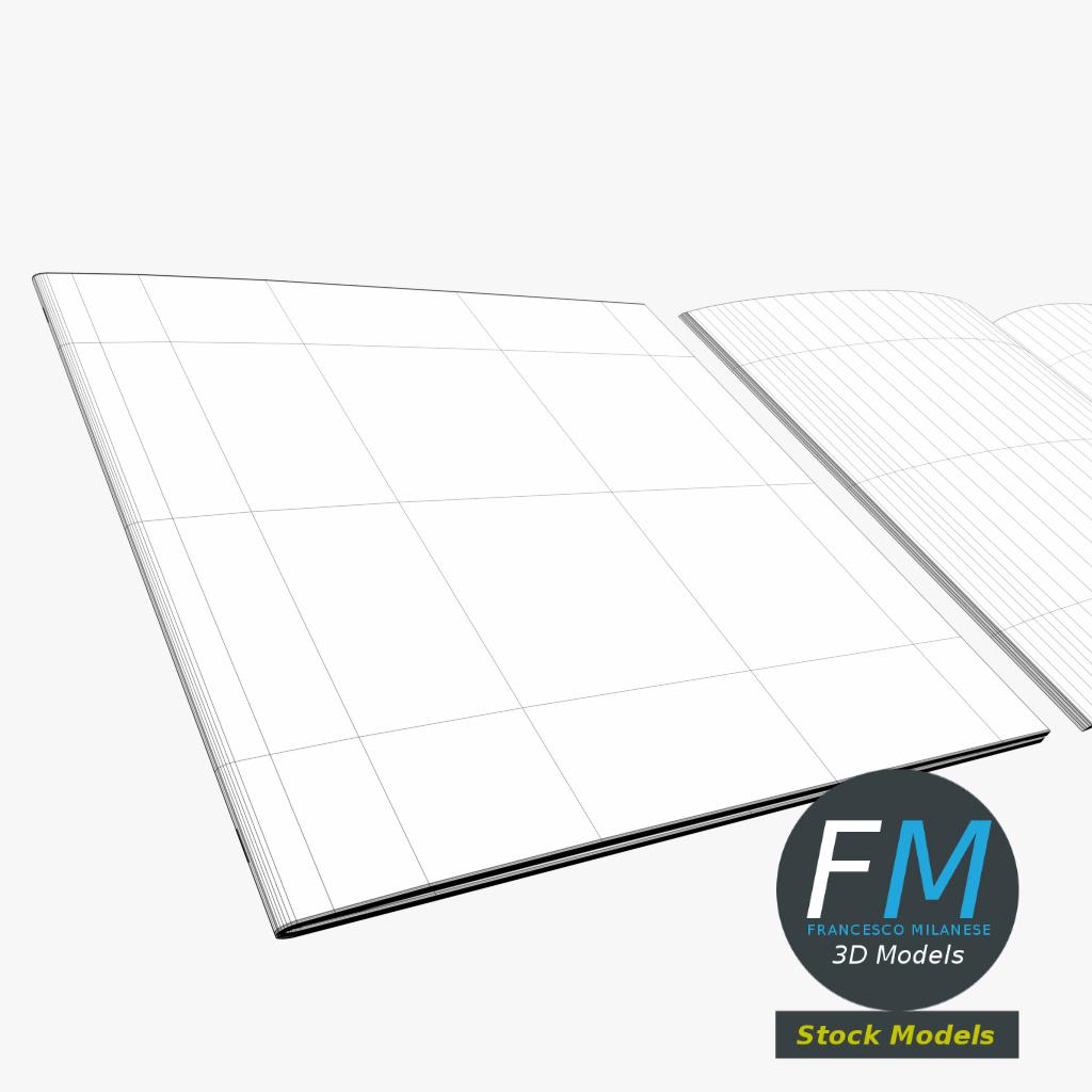 3D-Modell - Quadratische Broschüren-Mockups - 07