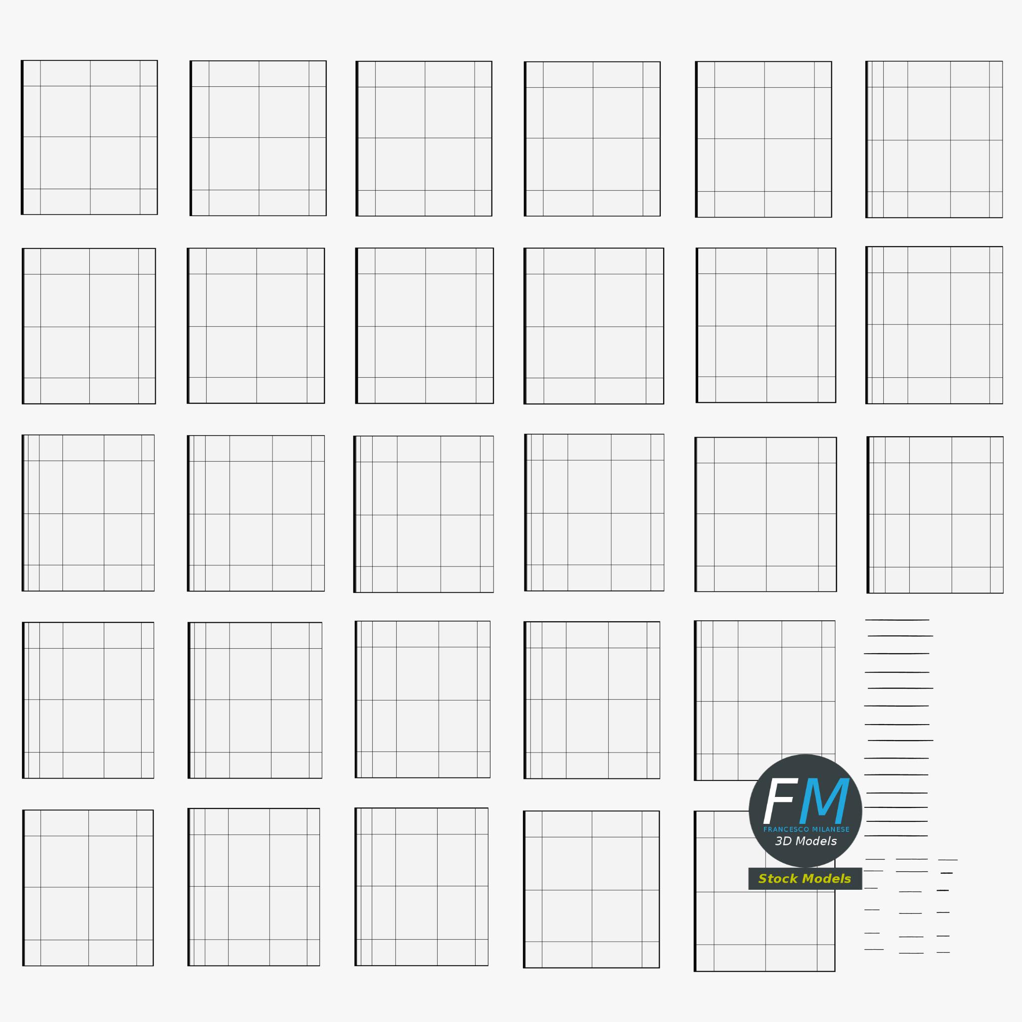 3D-Modell - Quadratische Broschüren-Mockups - 11
