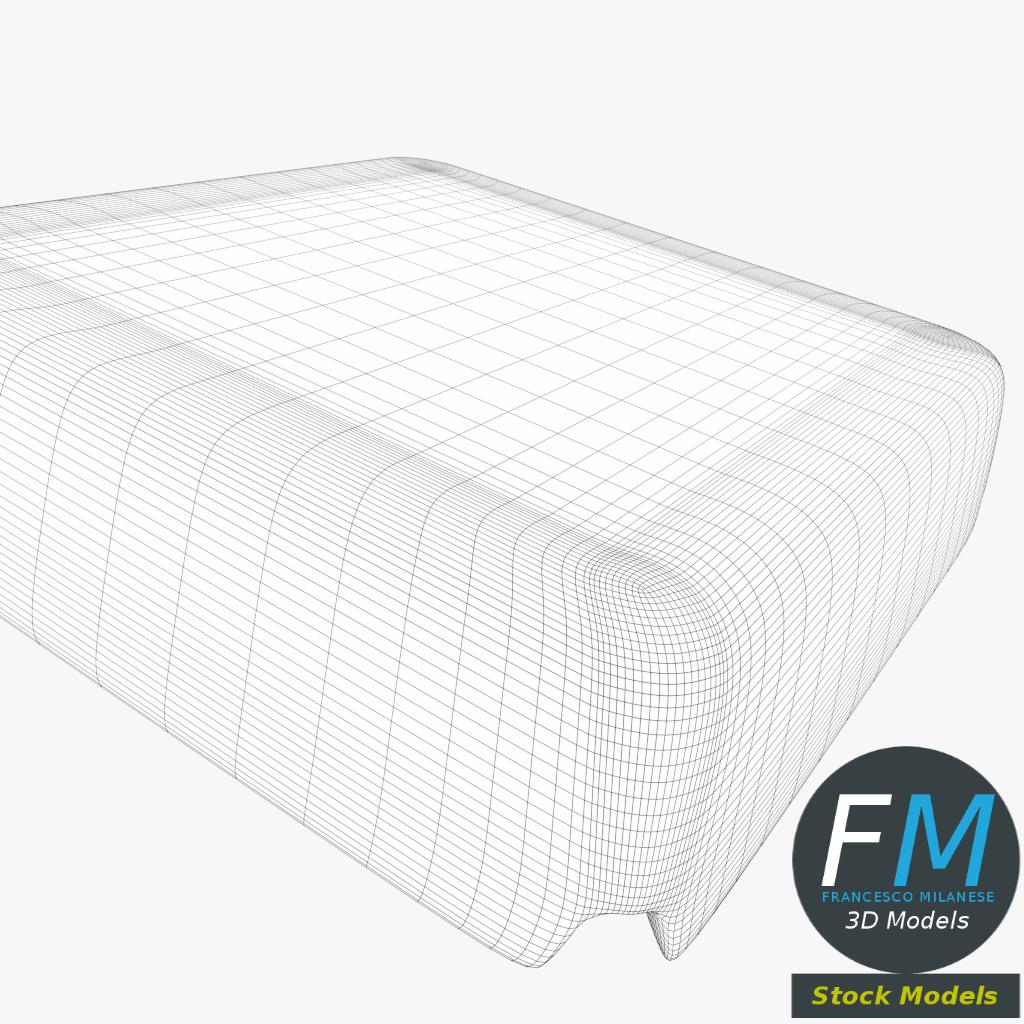 3D-Modell - Quadratischer Glasaschenbecher - 08