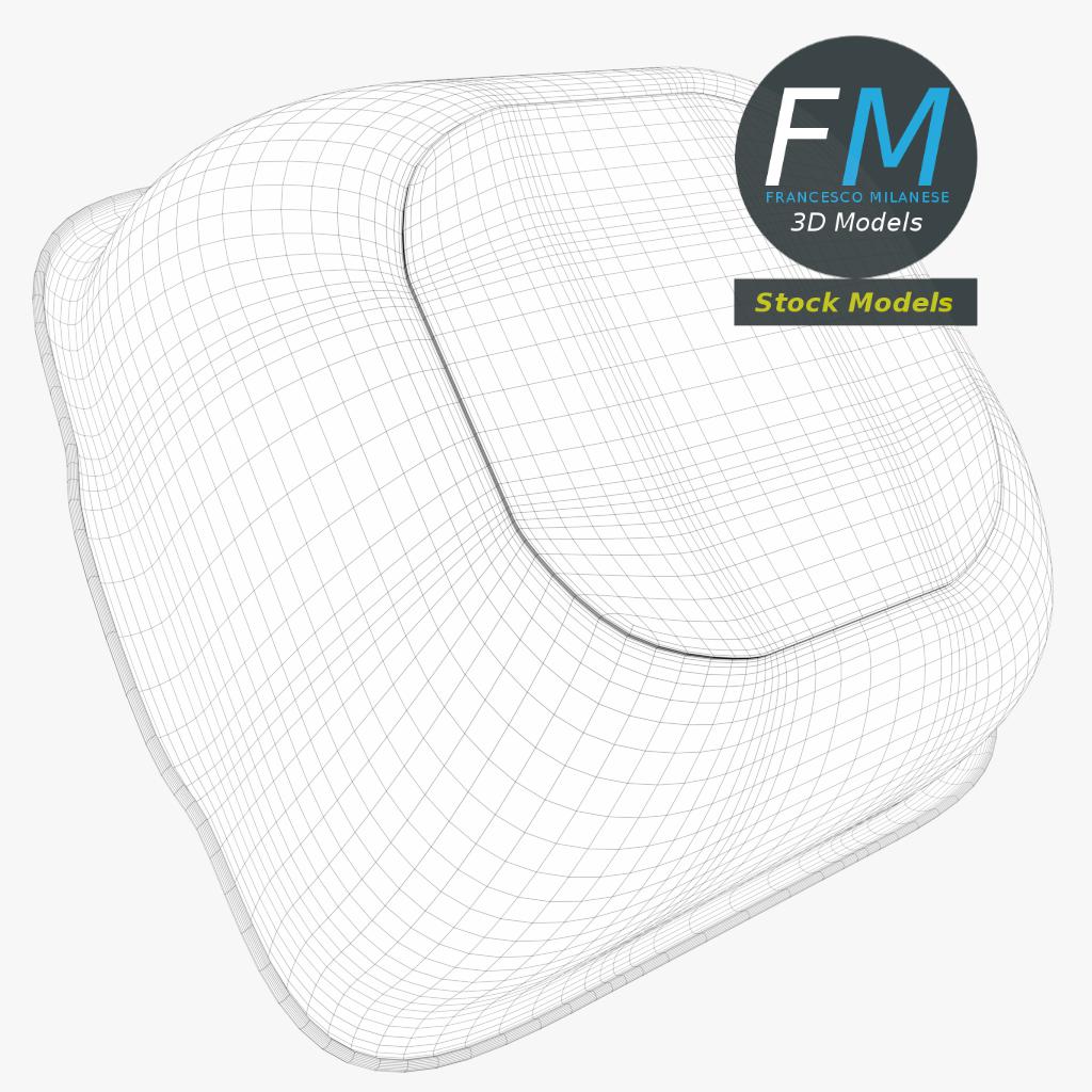 3D-Modell - Quadratische Kunststoffschüssel - 08
