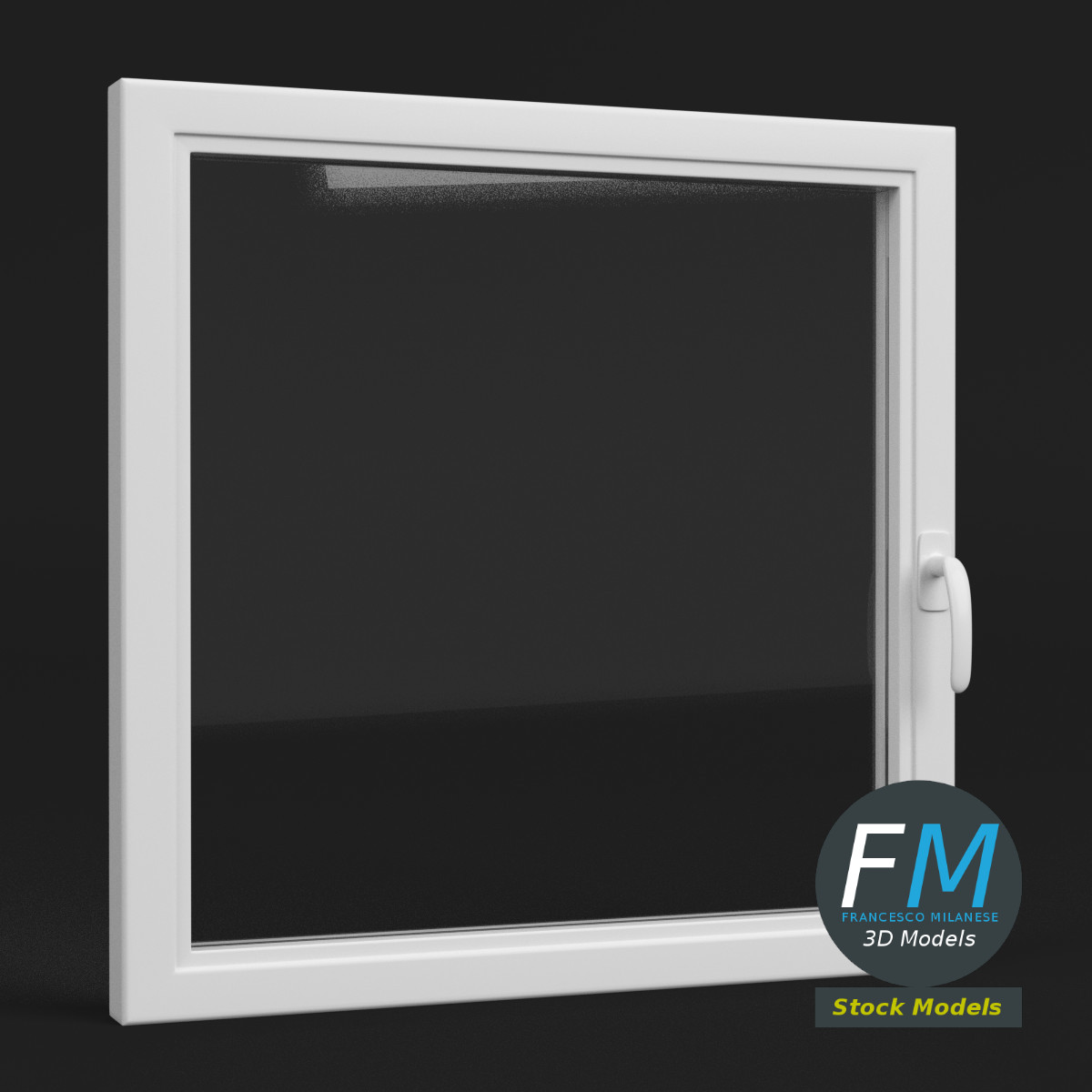 3D-Modell - Quadratisches Fenster - 01