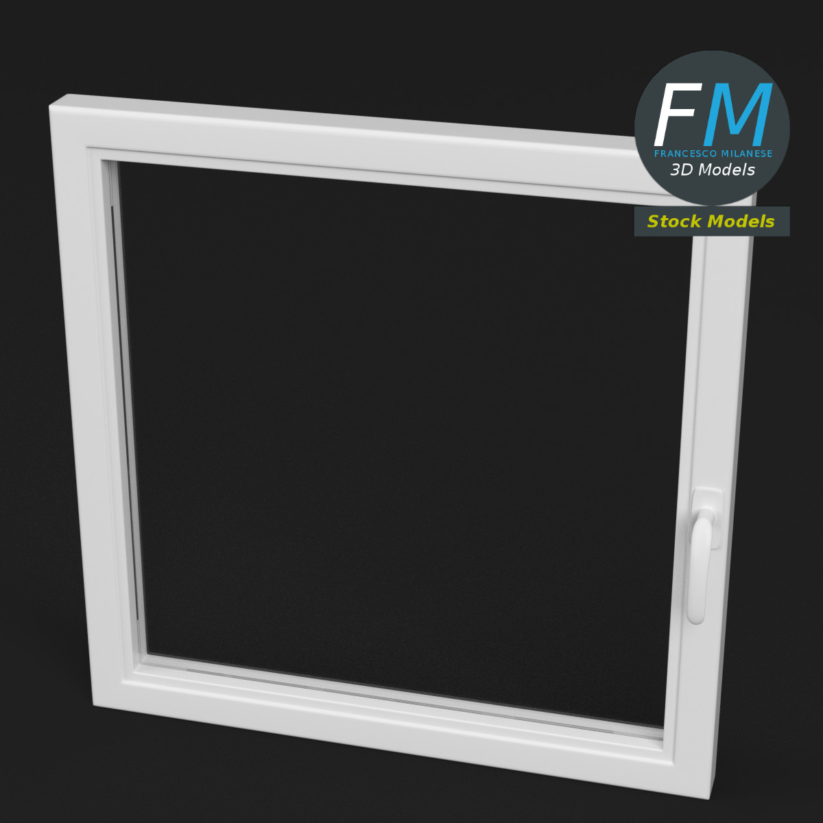 3D-Modell - Quadratisches Fenster - 02
