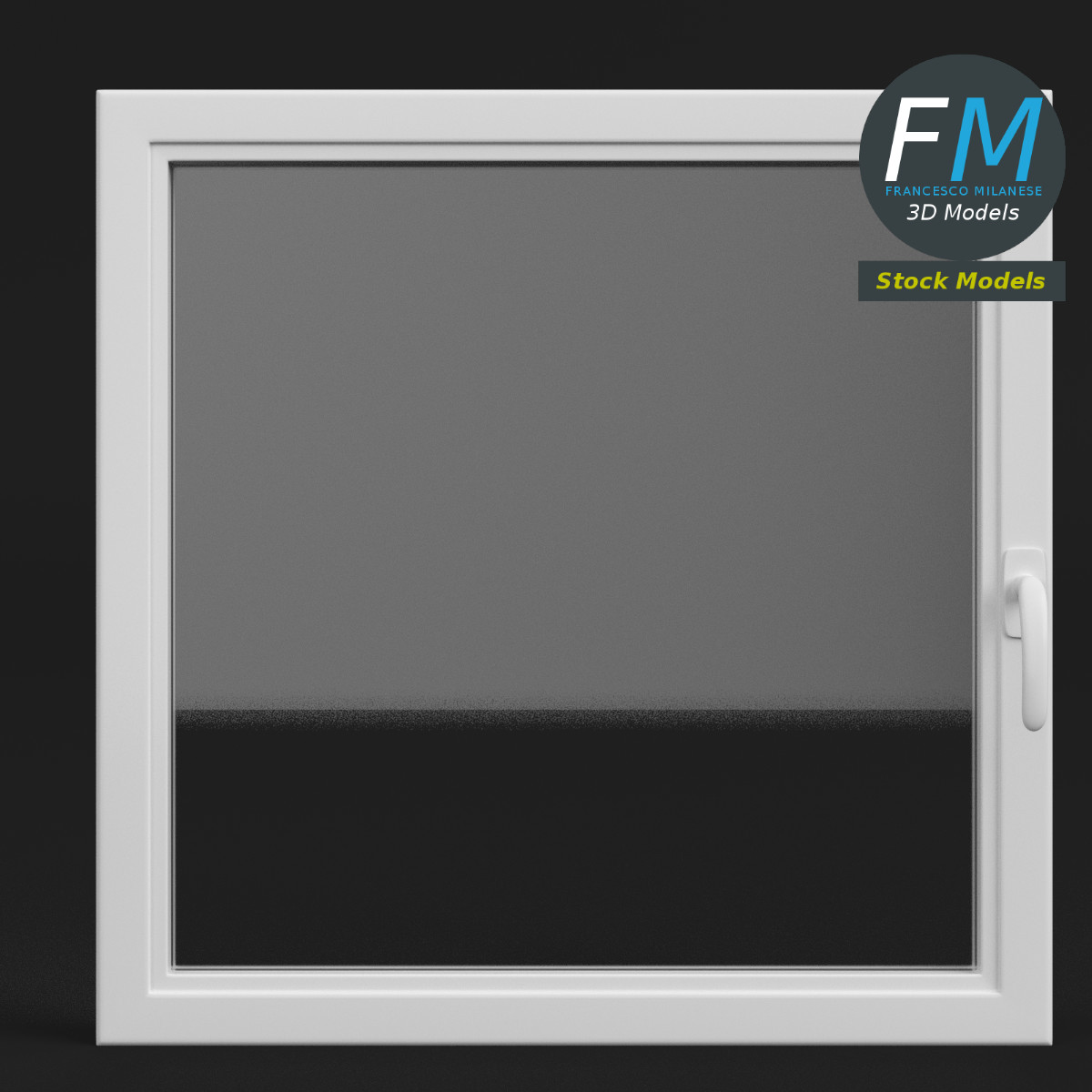 3D-Modell - Quadratisches Fenster - 03