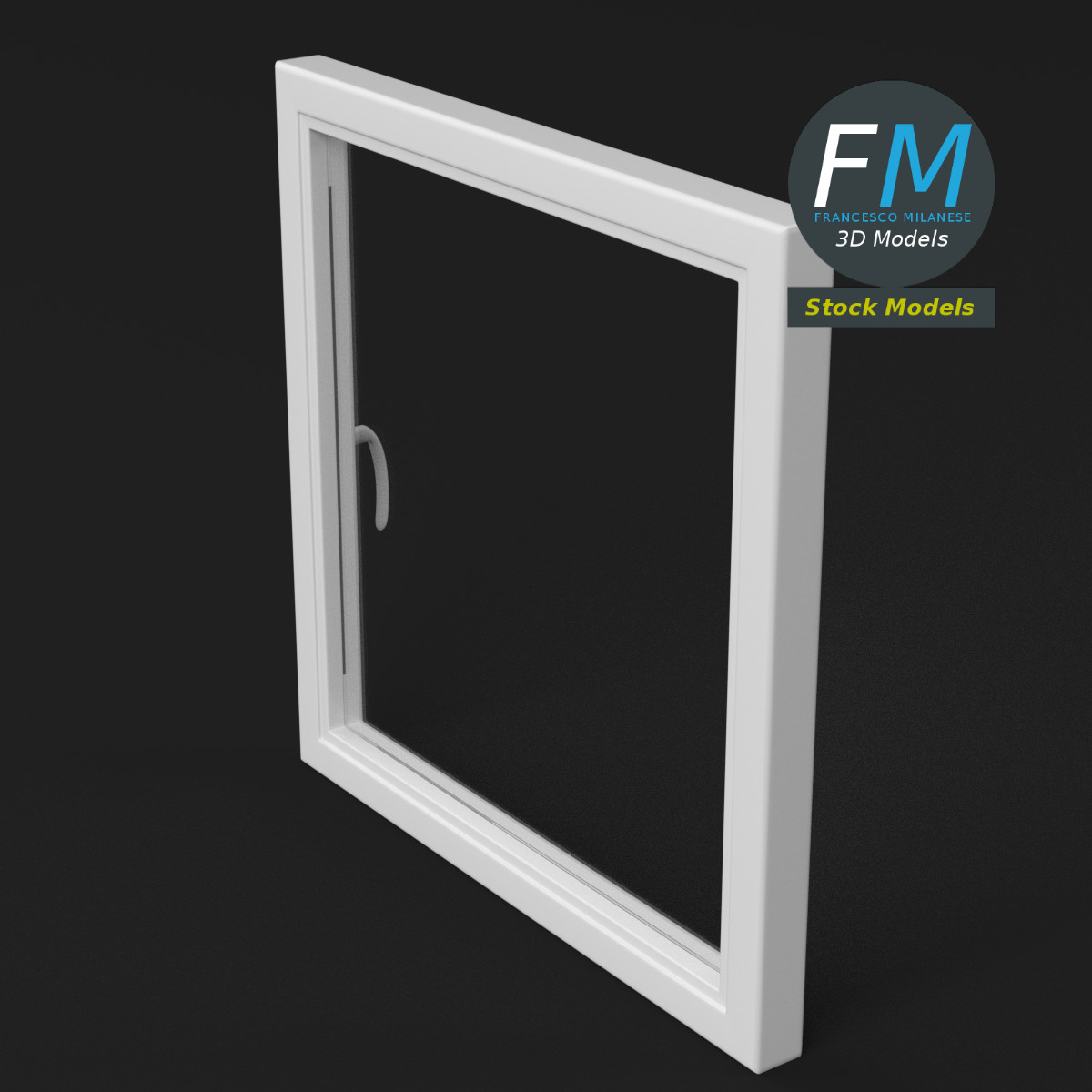 3D-Modell - Quadratisches Fenster - 05