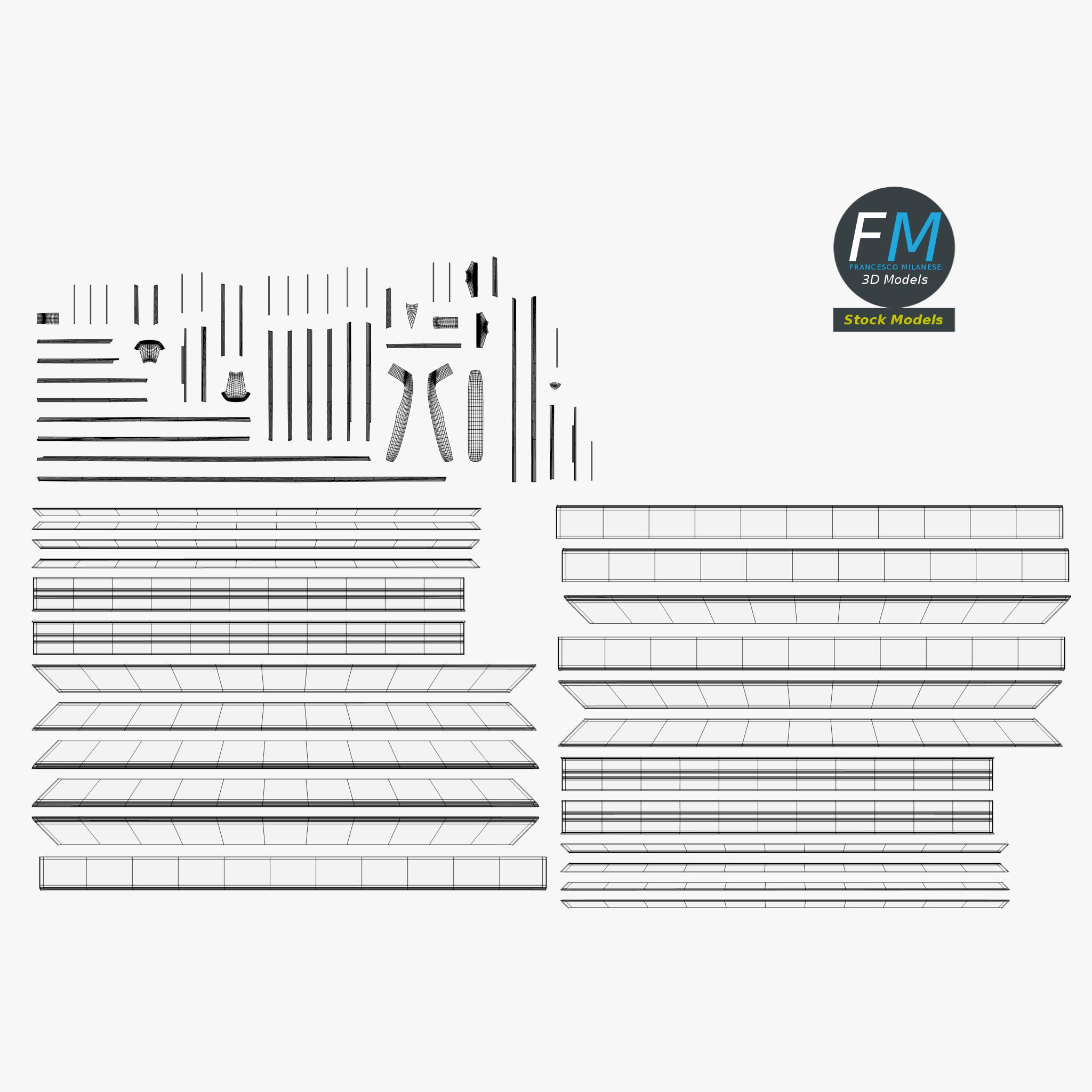 3D-Modell - Quadratisches Fenster - 11