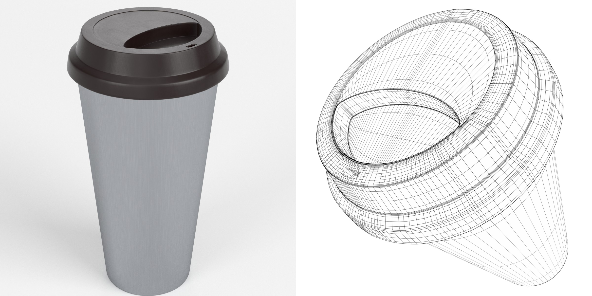 3D-Modell - Edelstahl-Trinkbecher