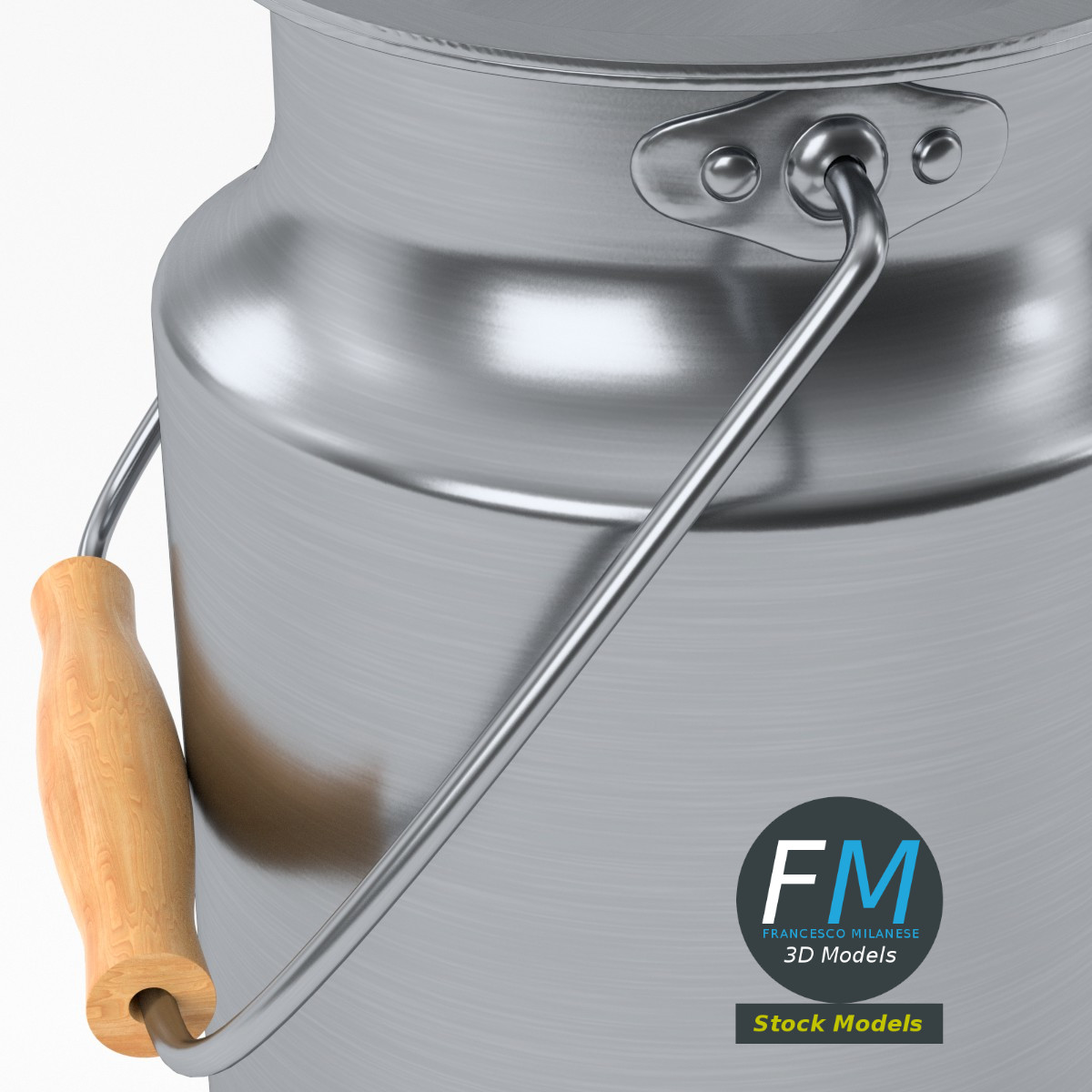 3D-Modell - Milchbehälter aus Edelstahl - 05