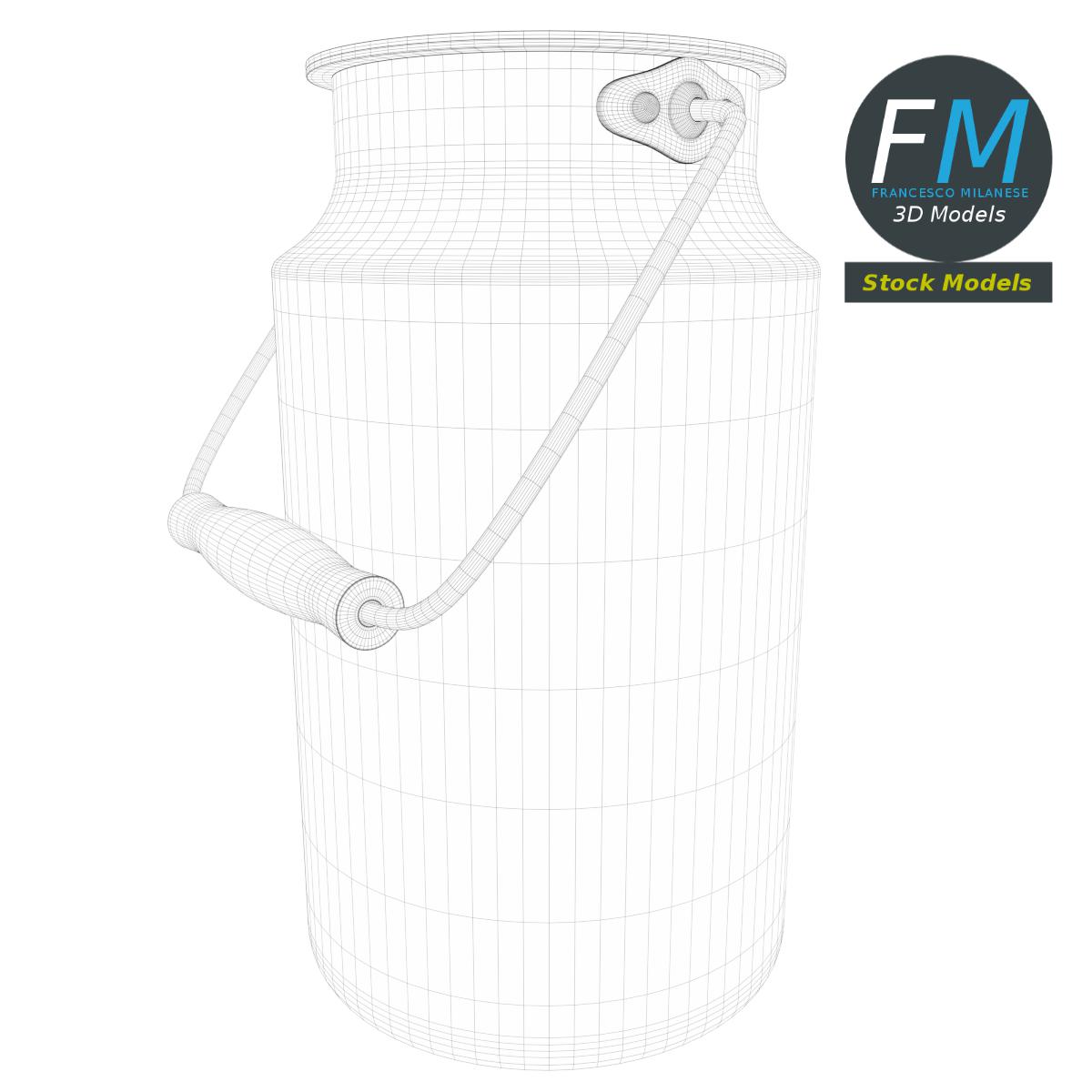 3D-Modell - Milchbehälter aus Edelstahl - 07