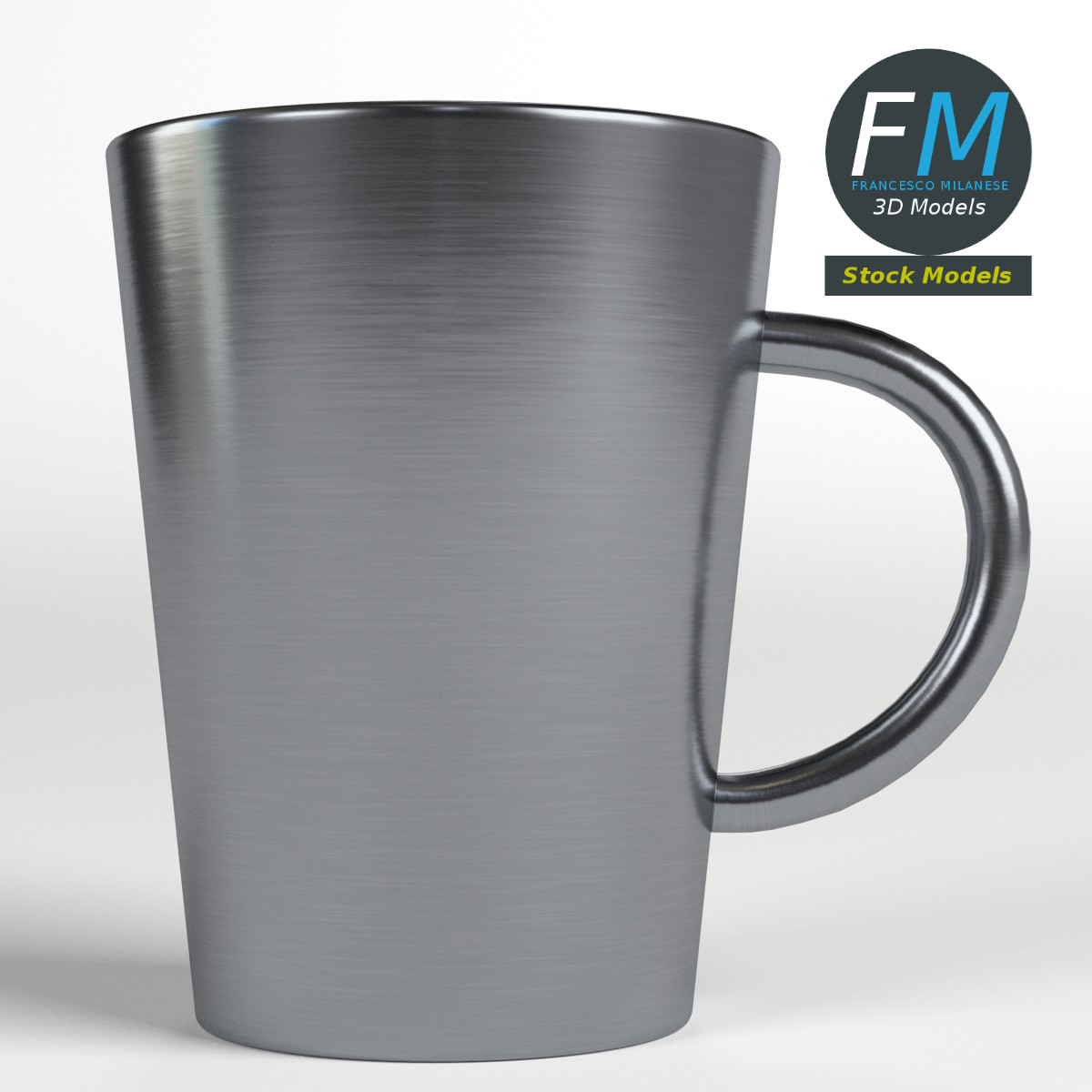 3D-Modell - Edelstahl-Trinkbecher mit Henkel - 03