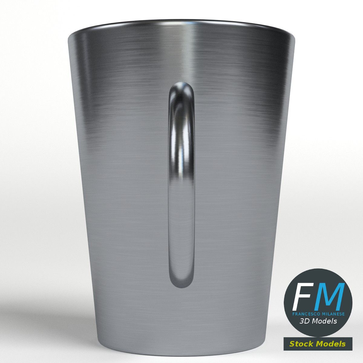 3D-Modell - Edelstahl-Trinkbecher mit Henkel - 04