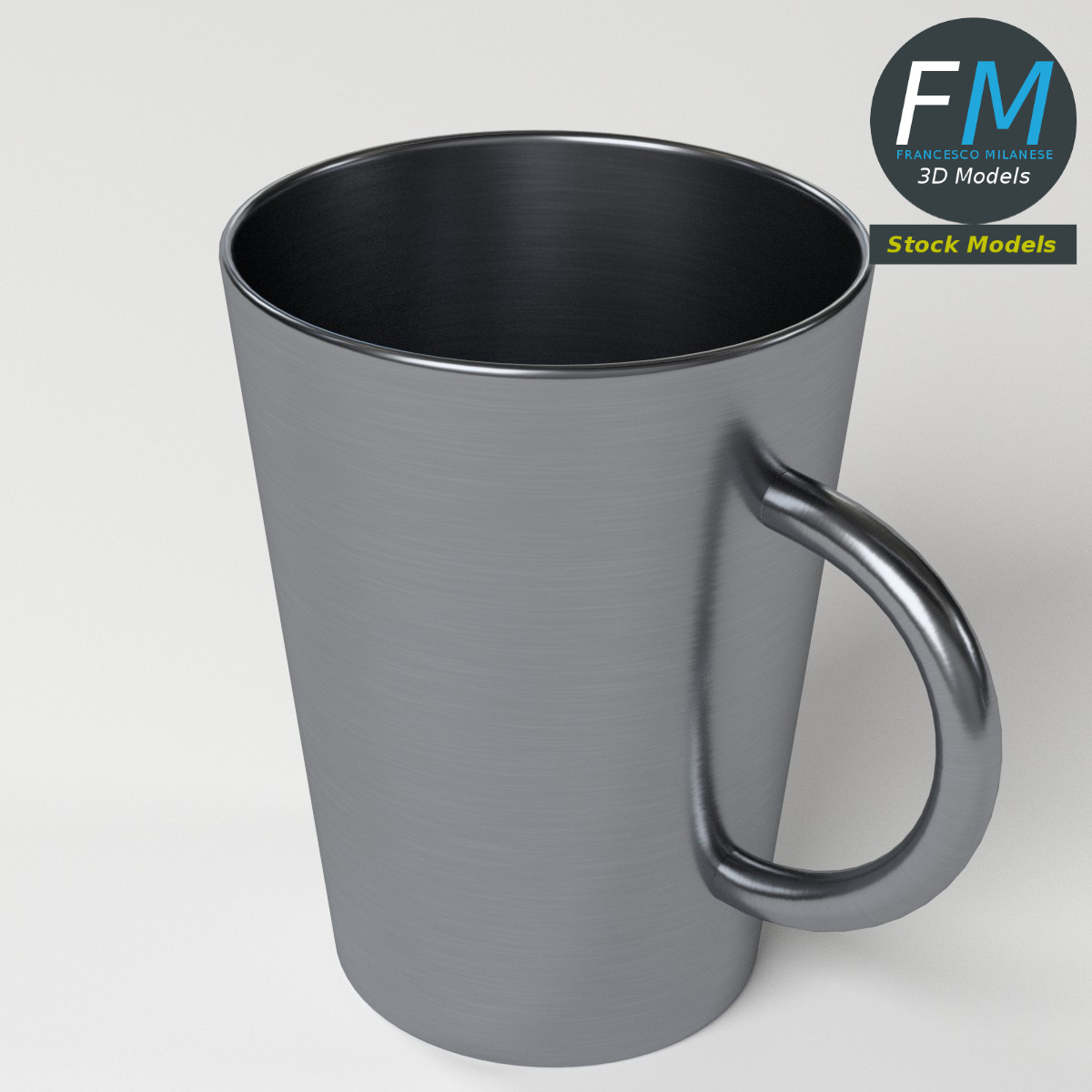 3D-Modell - Edelstahl-Trinkbecher mit Henkel - 05