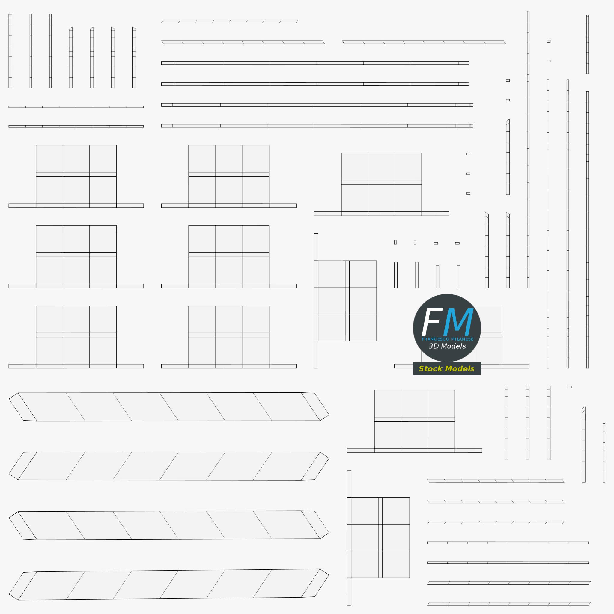 3D-Modell - Industrielle Metalltreppe - 11 3D-Modell - Industrielle Metalltreppe - 11