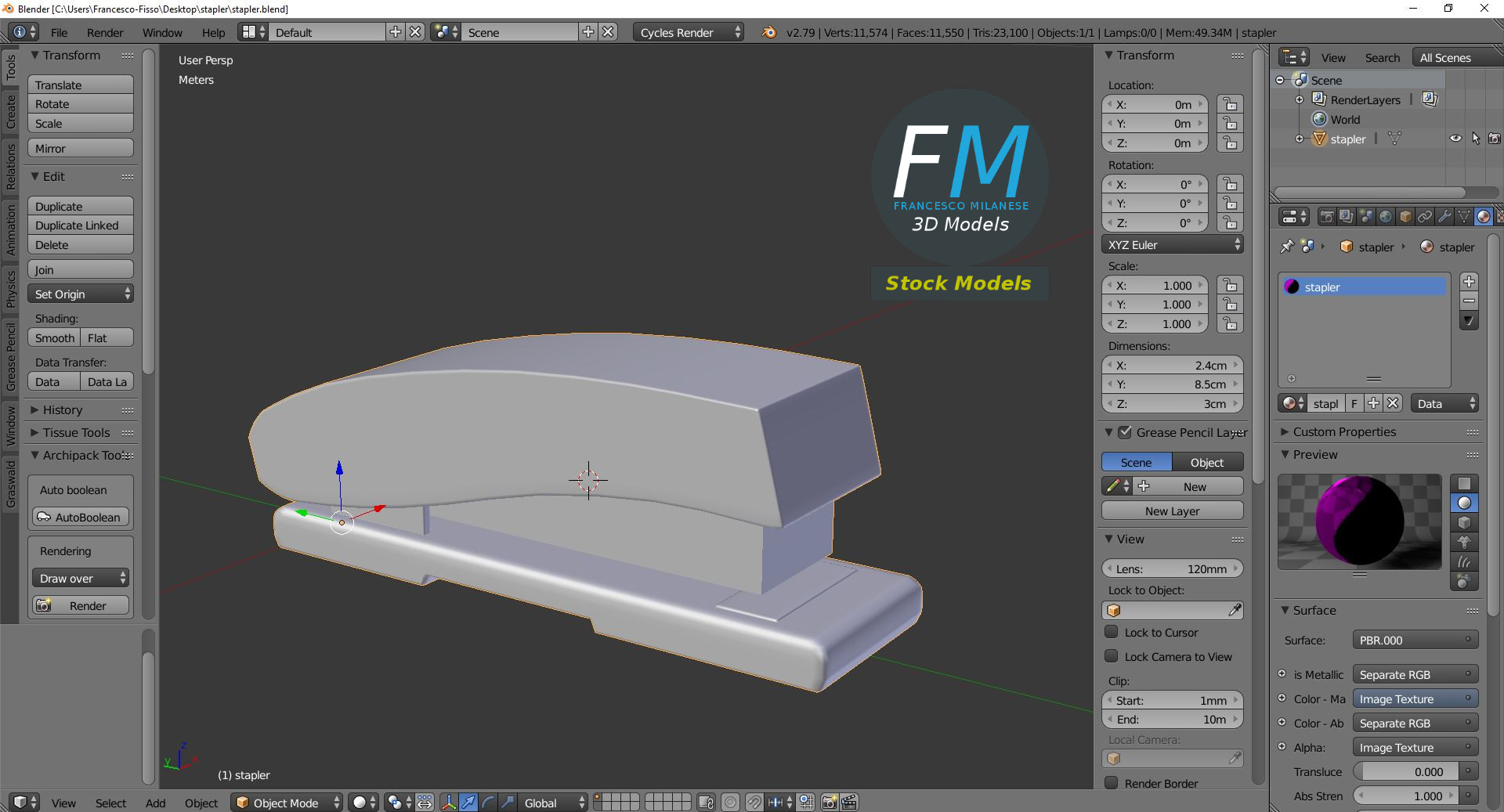 3D-Modell - Bürohefter - 09