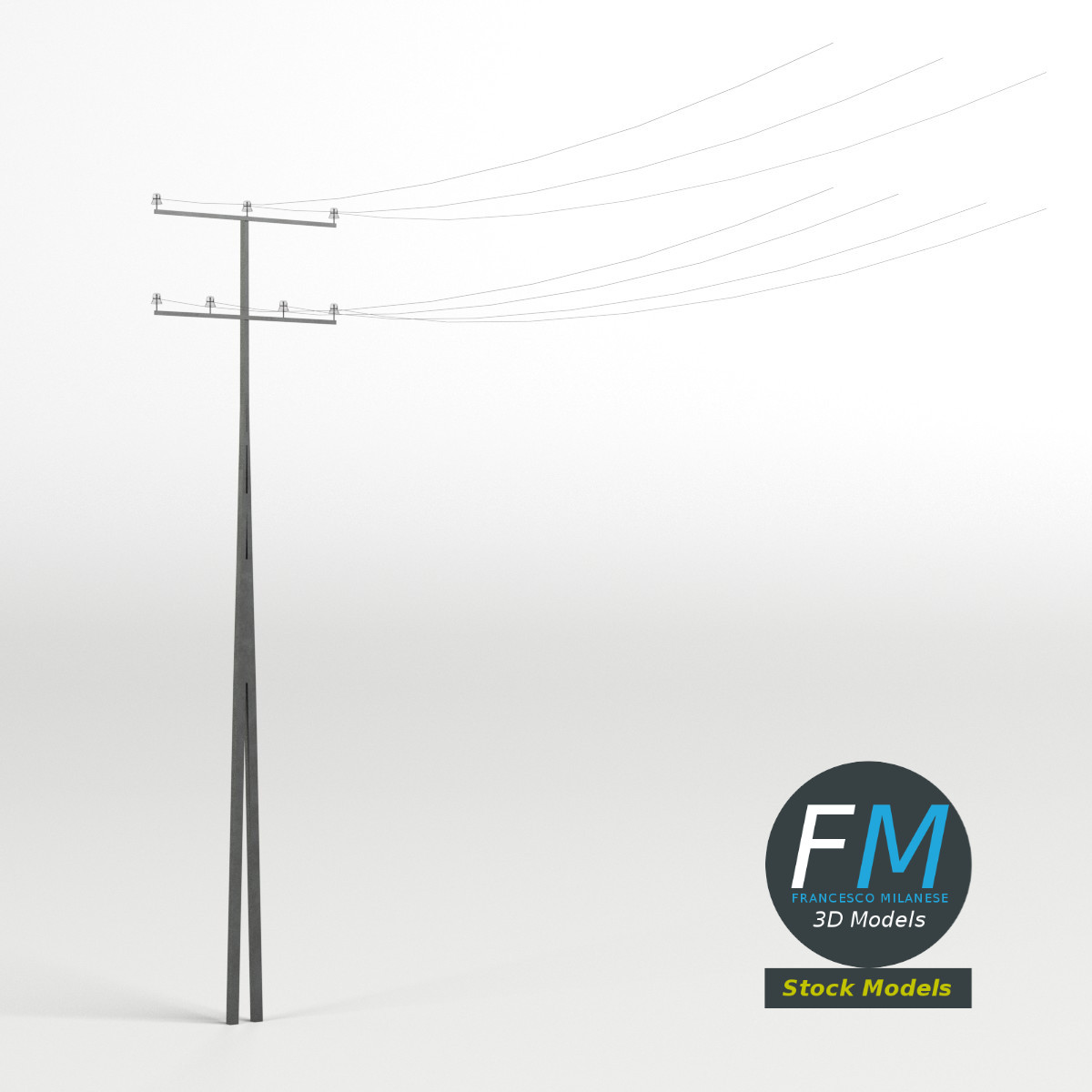 3D-Modell - Stahl-Strommast - 03
