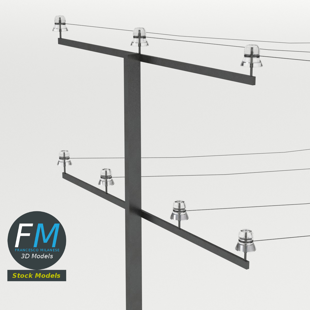 3D-Modell - Stahl-Strommast - 04