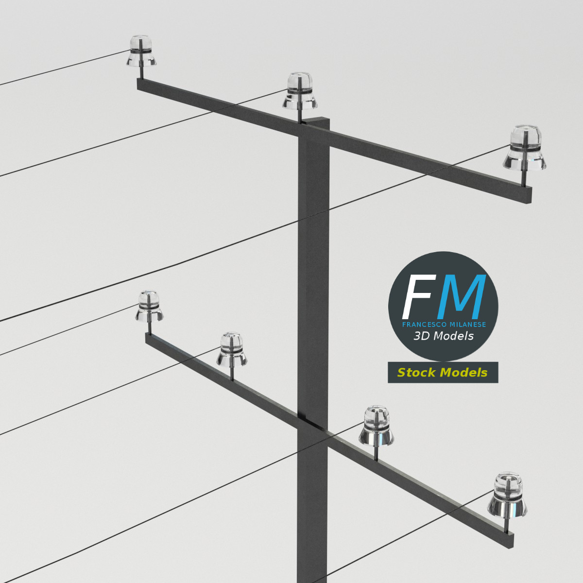 3D-Modell - Stahl-Strommast - 05