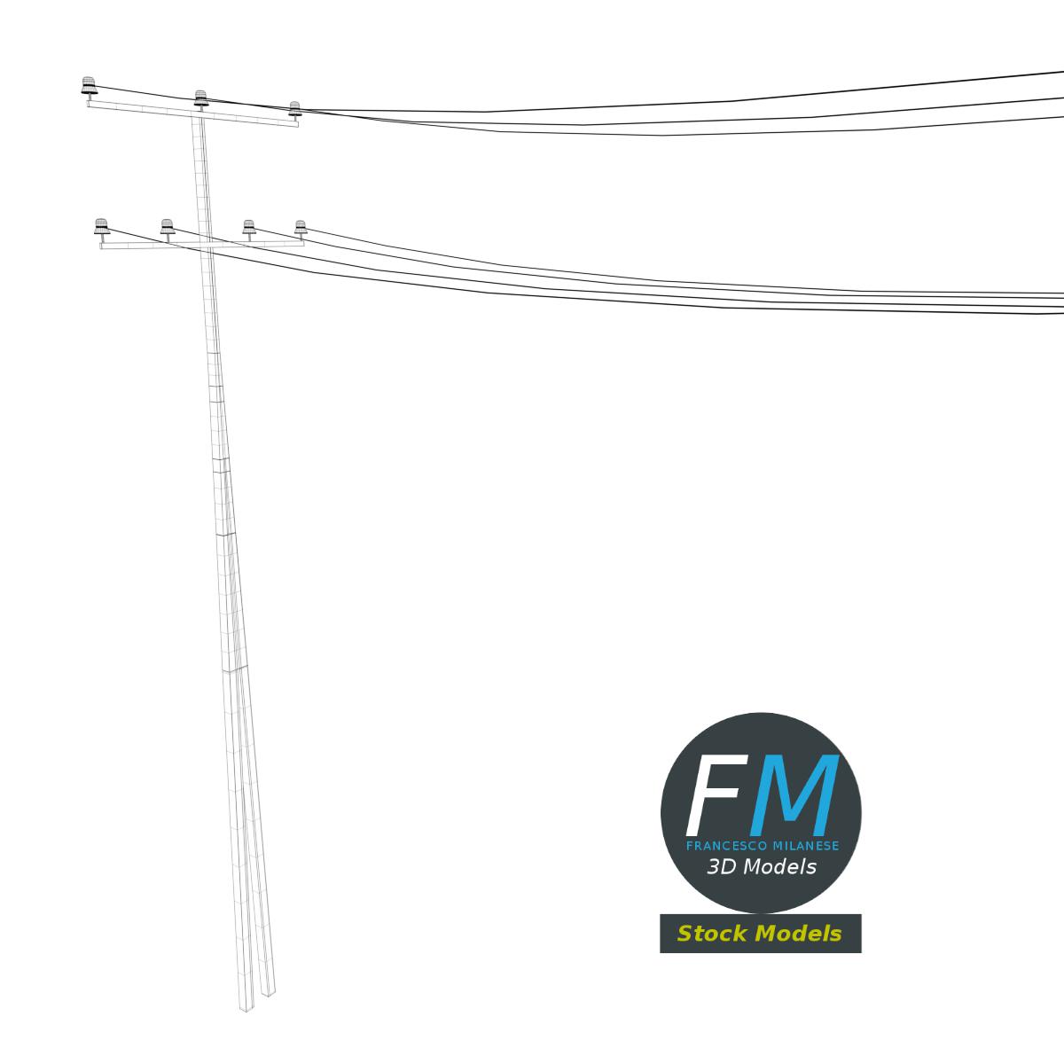 3D-Modell - Stahl-Strommast - 07