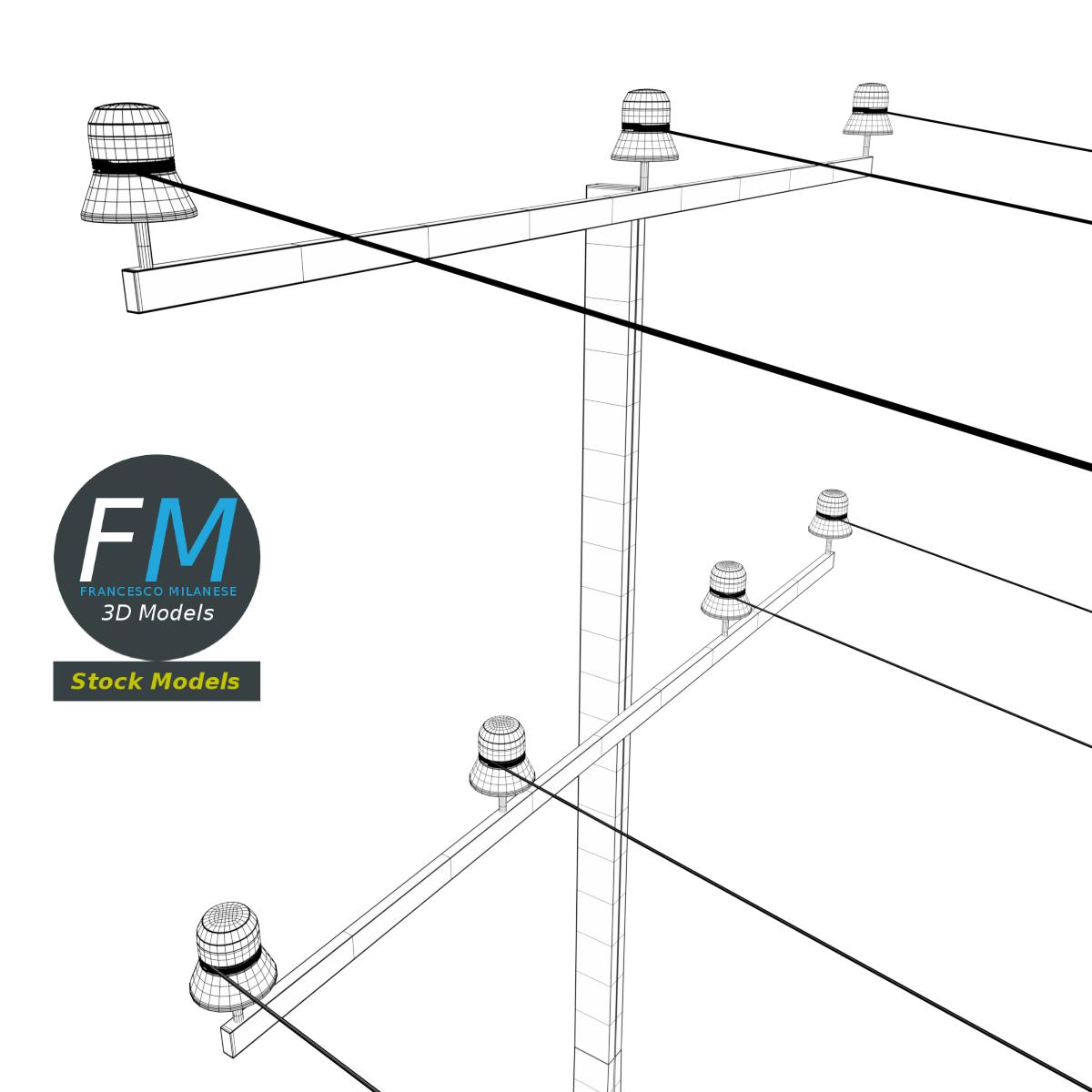 3D-Modell - Stahl-Strommast - 08