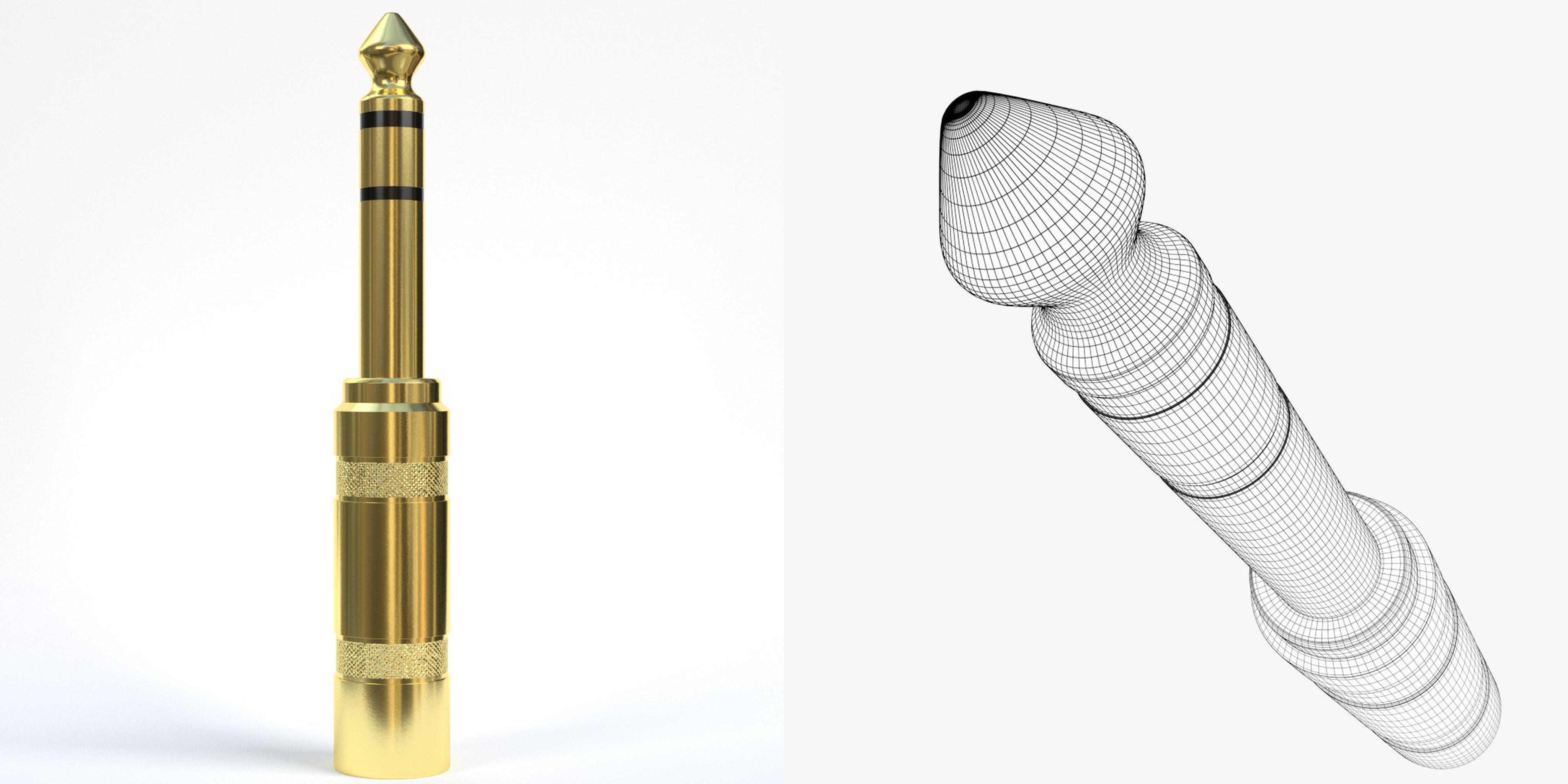 3D-Modell - Stereo-Klinkenstecker