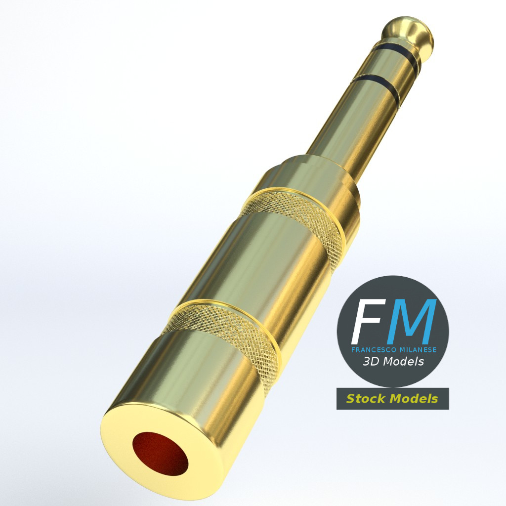 3D-Modell - Stereo-Klinkenstecker - 04