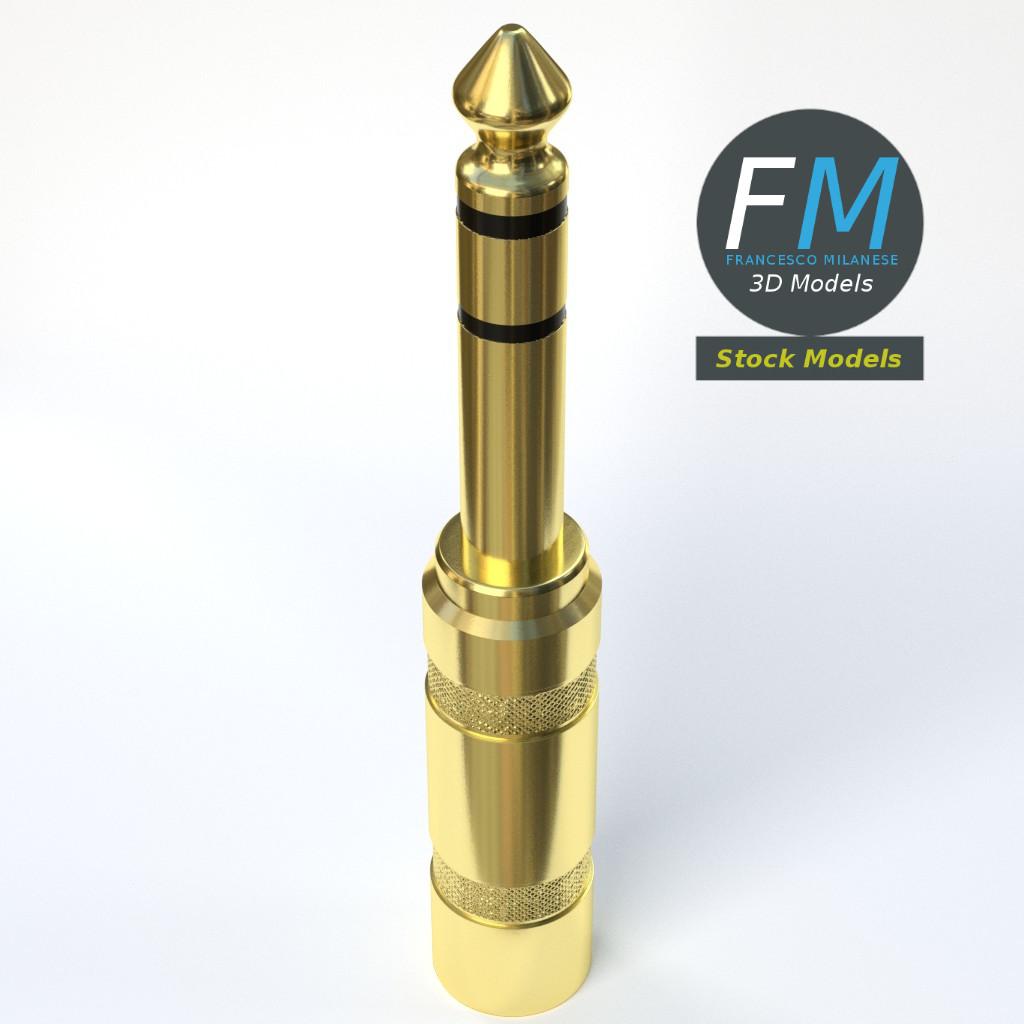 3D-Modell - Stereo-Klinkenstecker - 05