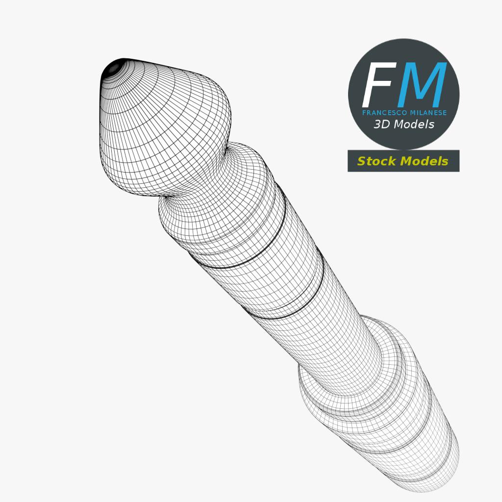 3D-Modell - Stereo-Klinkenstecker - 07