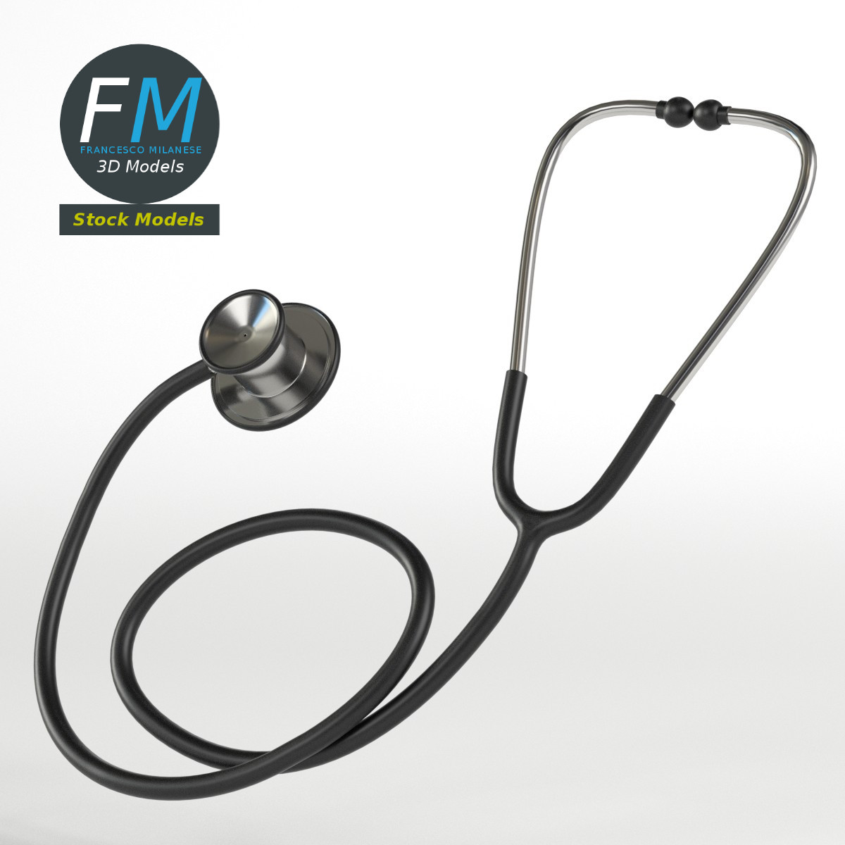 3D-Modell - Stethoskop - 01