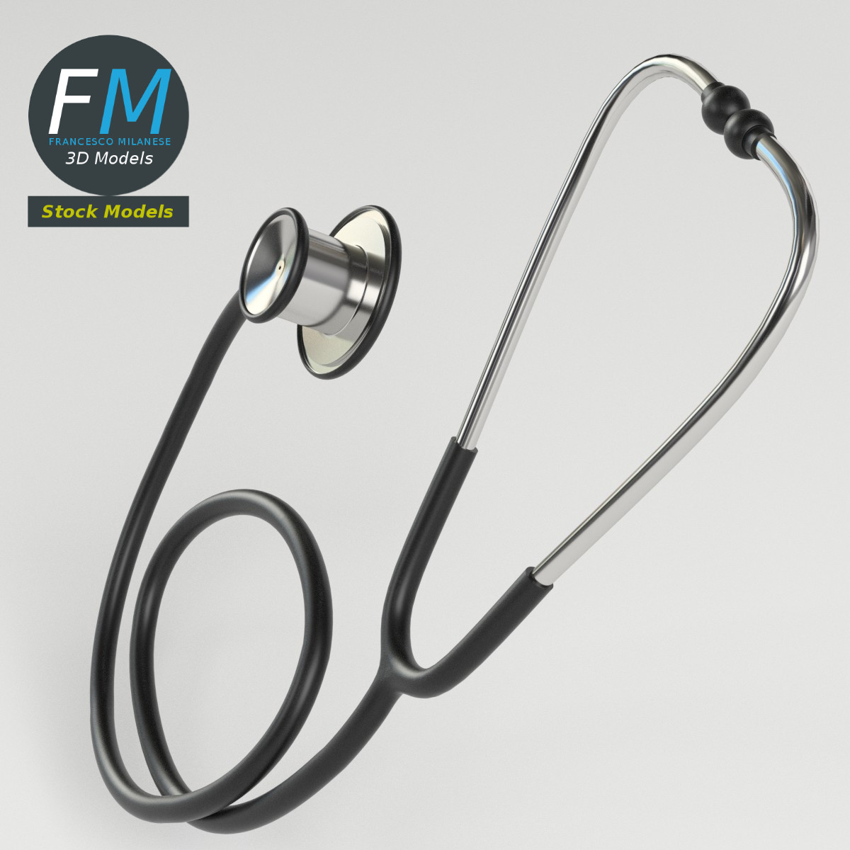 3D-Modell - Stethoskop - 02