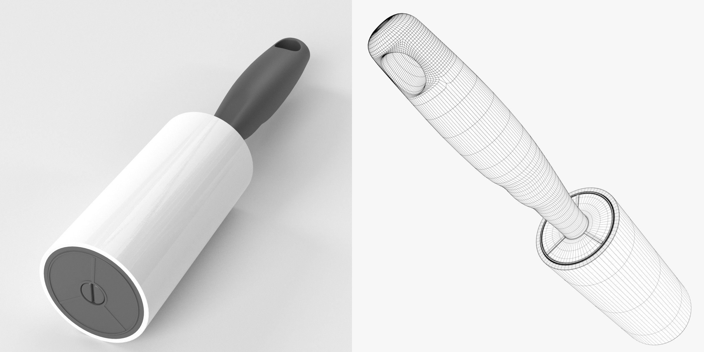 3D-Modell - Klebrige Fusselrolle