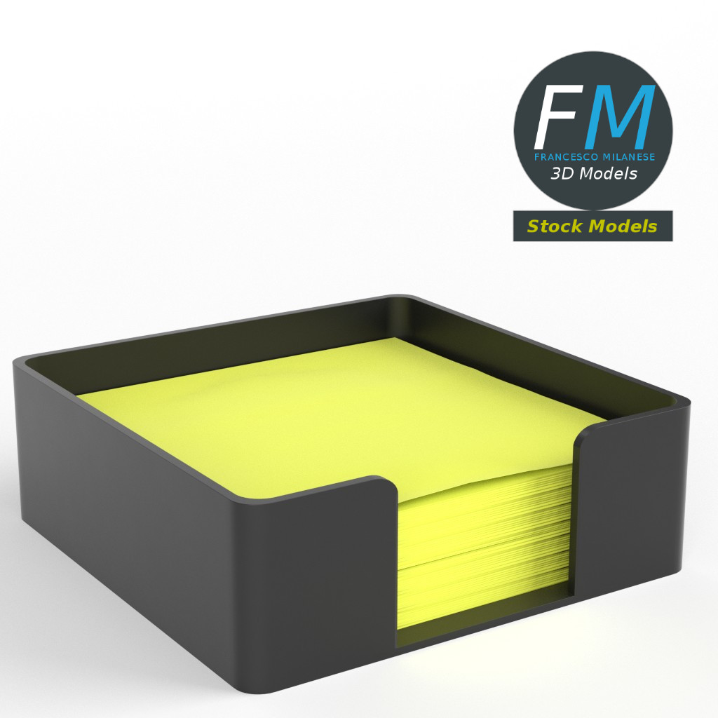 3D-Modell - Haftnotizhalter - 01