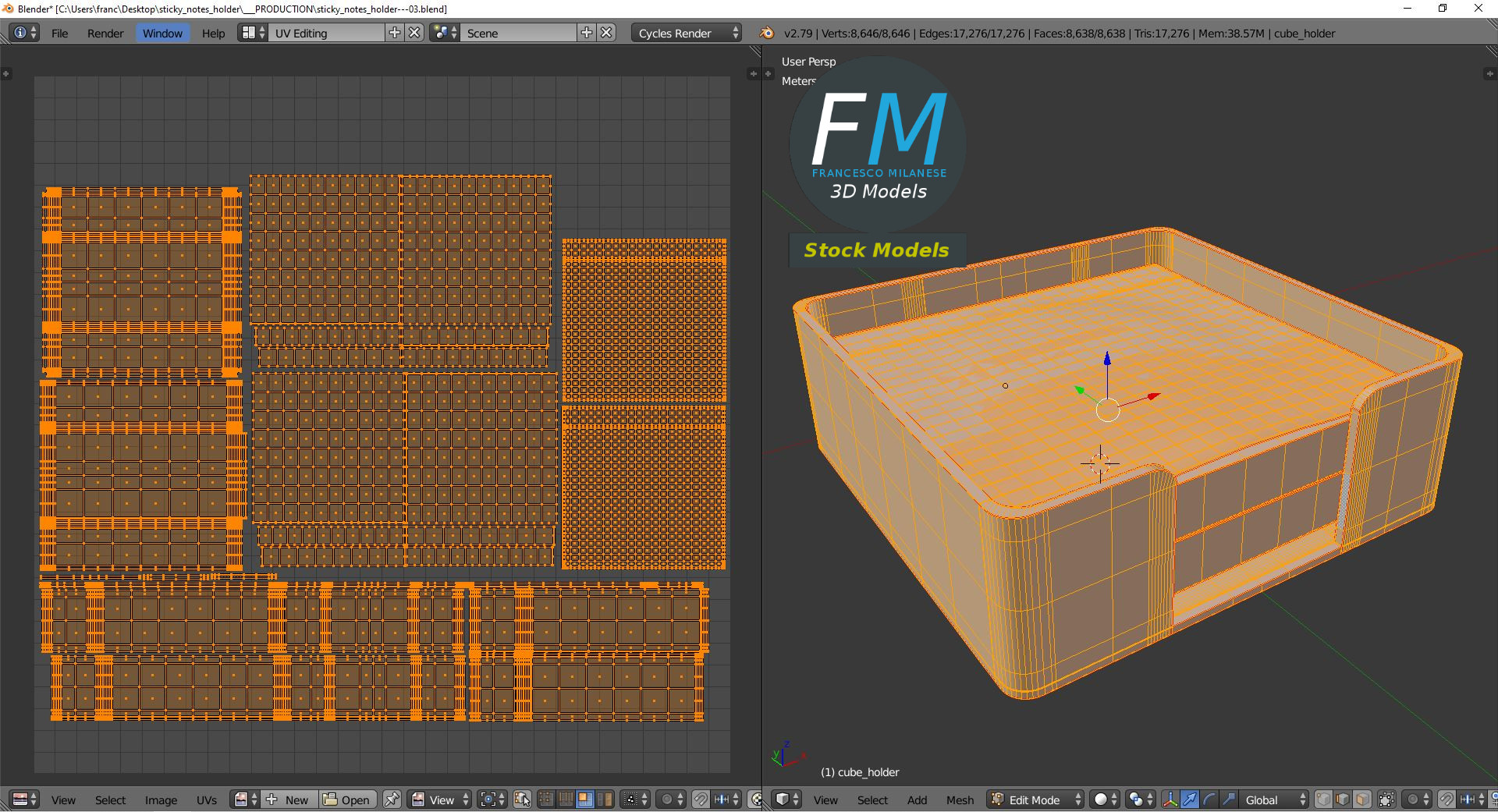3D-Modell - Haftnotizhalter - 10