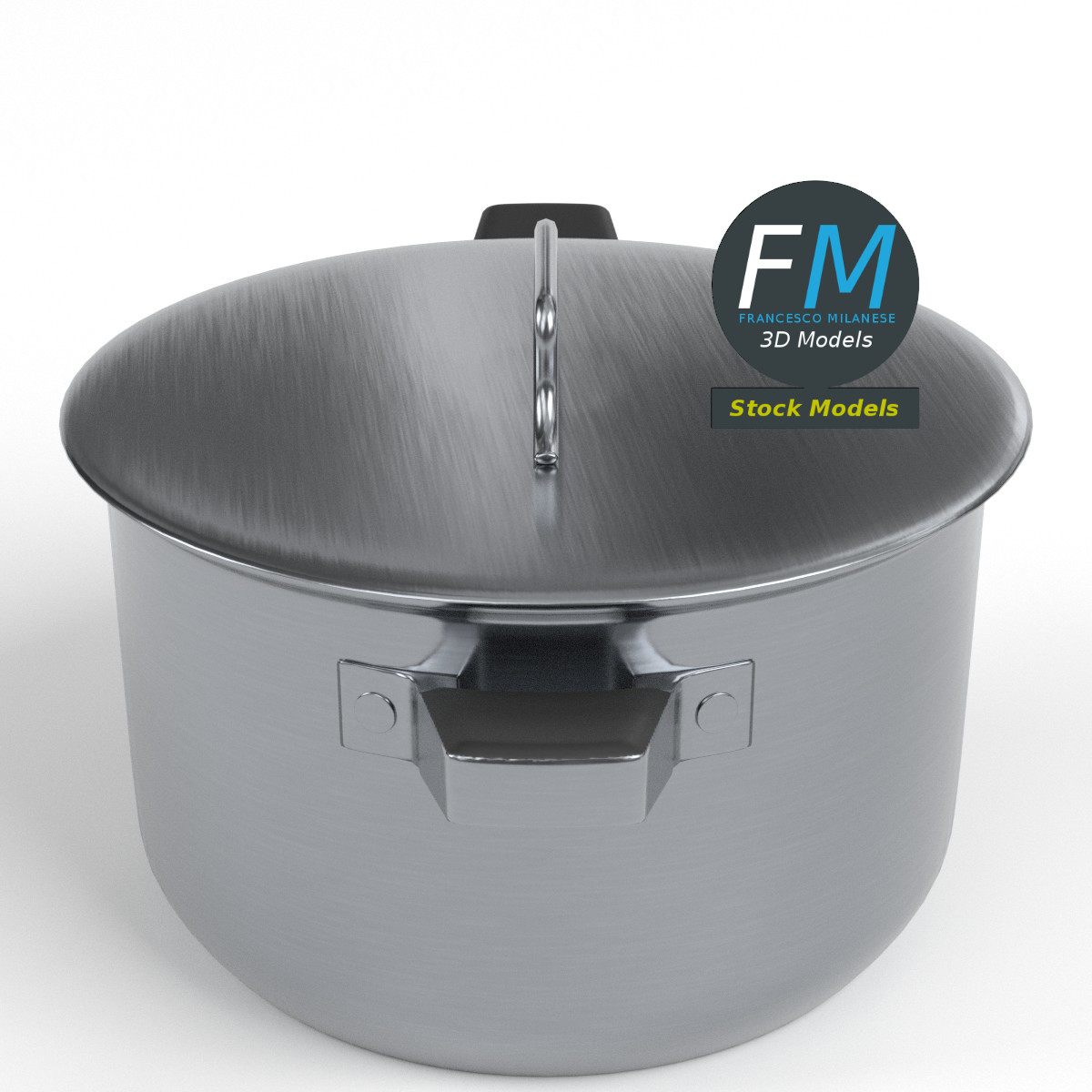 3D-Modell - Edelstahl-Kochtopf - 04