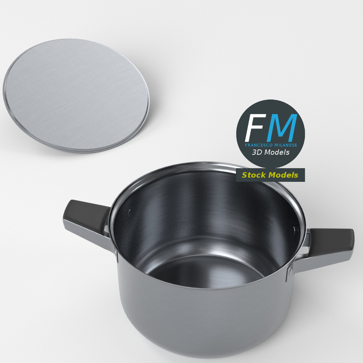 3D-Modell - Edelstahl-Kochtopf - 05