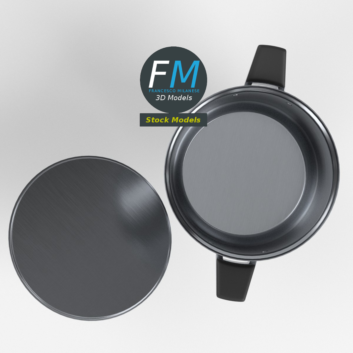 3D-Modell - Edelstahl-Kochtopf - 06