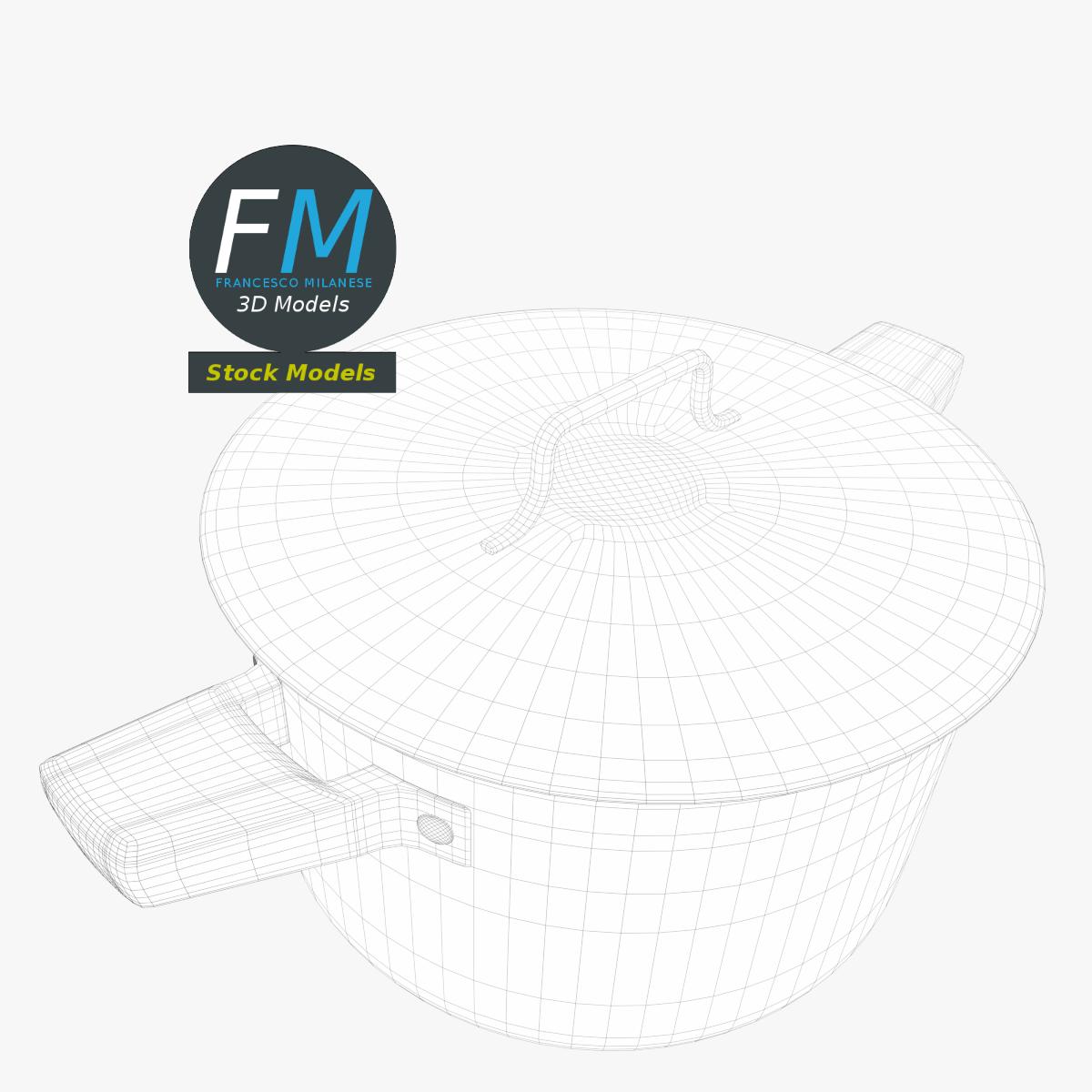 3D-Modell - Edelstahl-Kochtopf - 07
