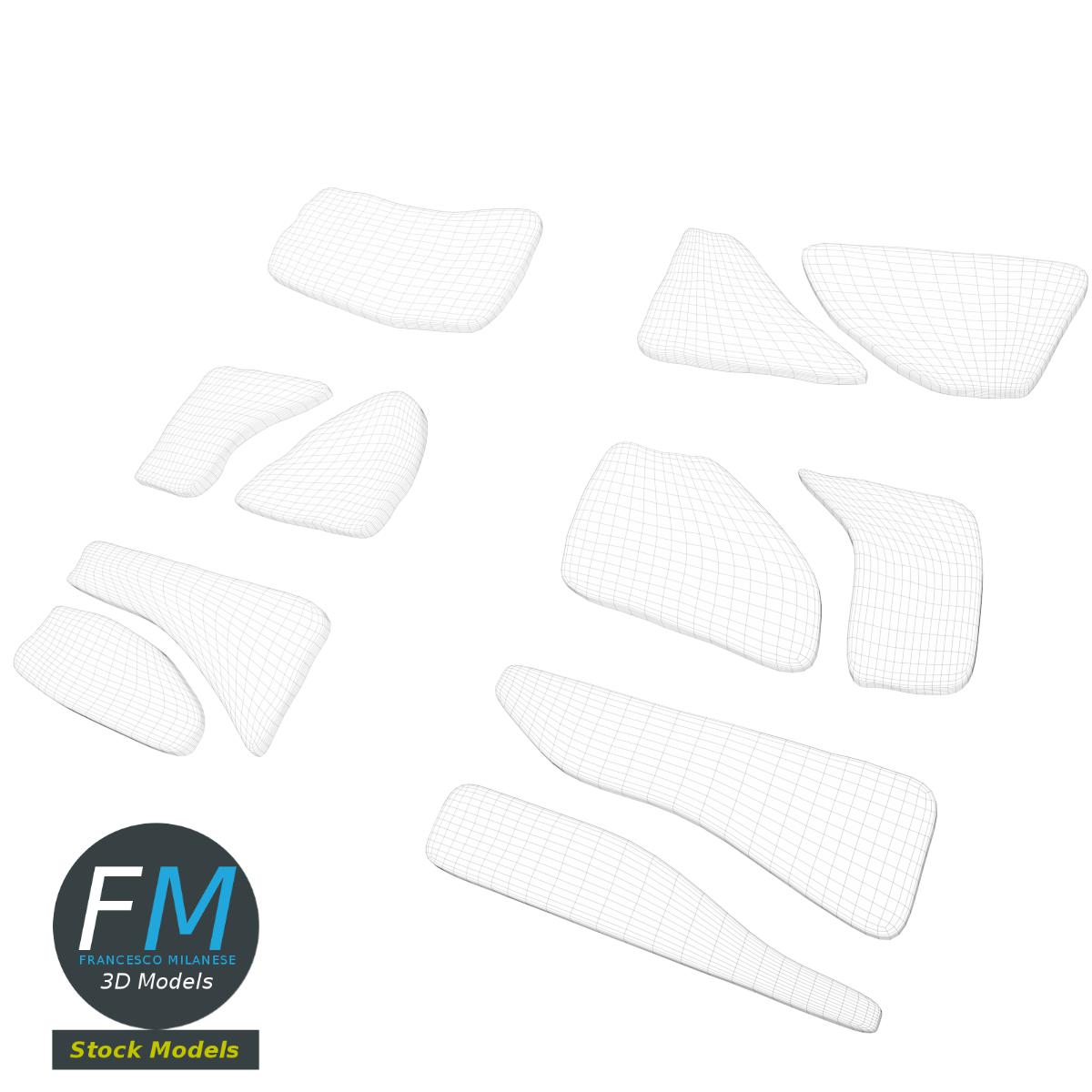 3D-Modell - Trittsteine Set - 07