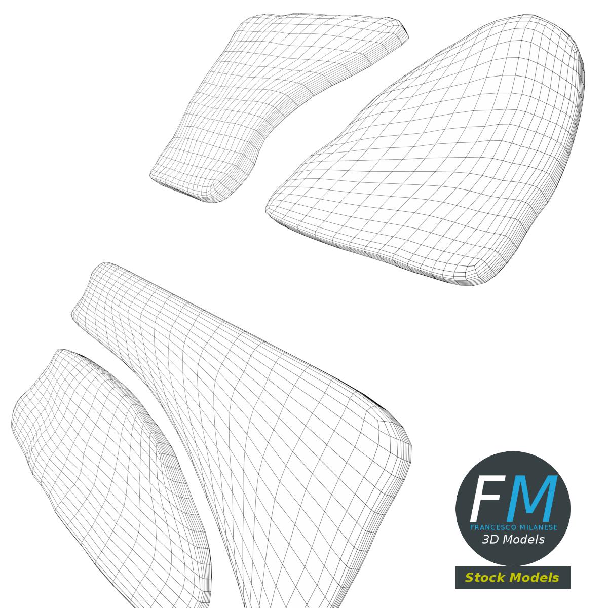 3D-Modell - Trittsteine Set - 08