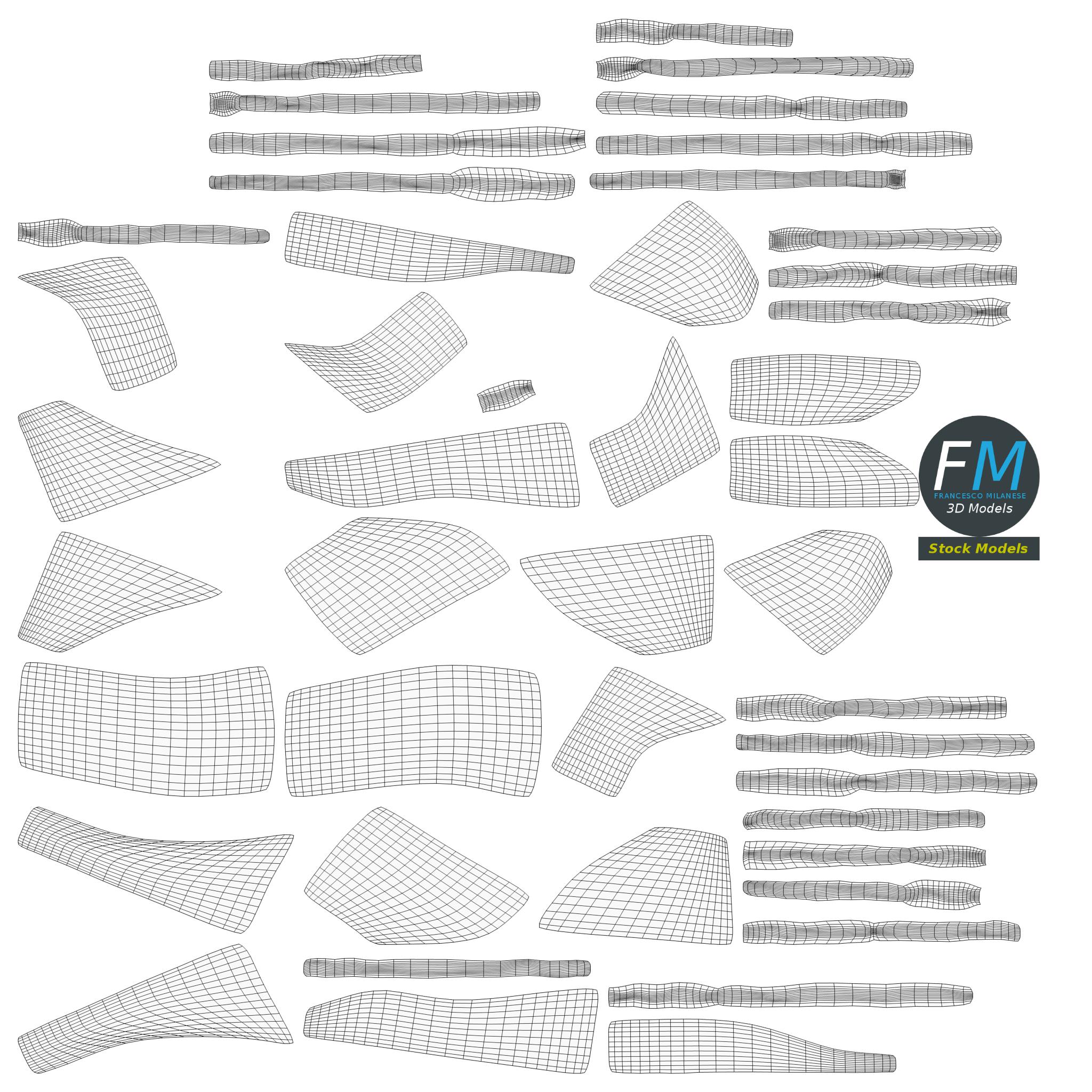 3D-Modell - Trittsteine Set - 11 3D-Modell - Trittsteine Set - 11