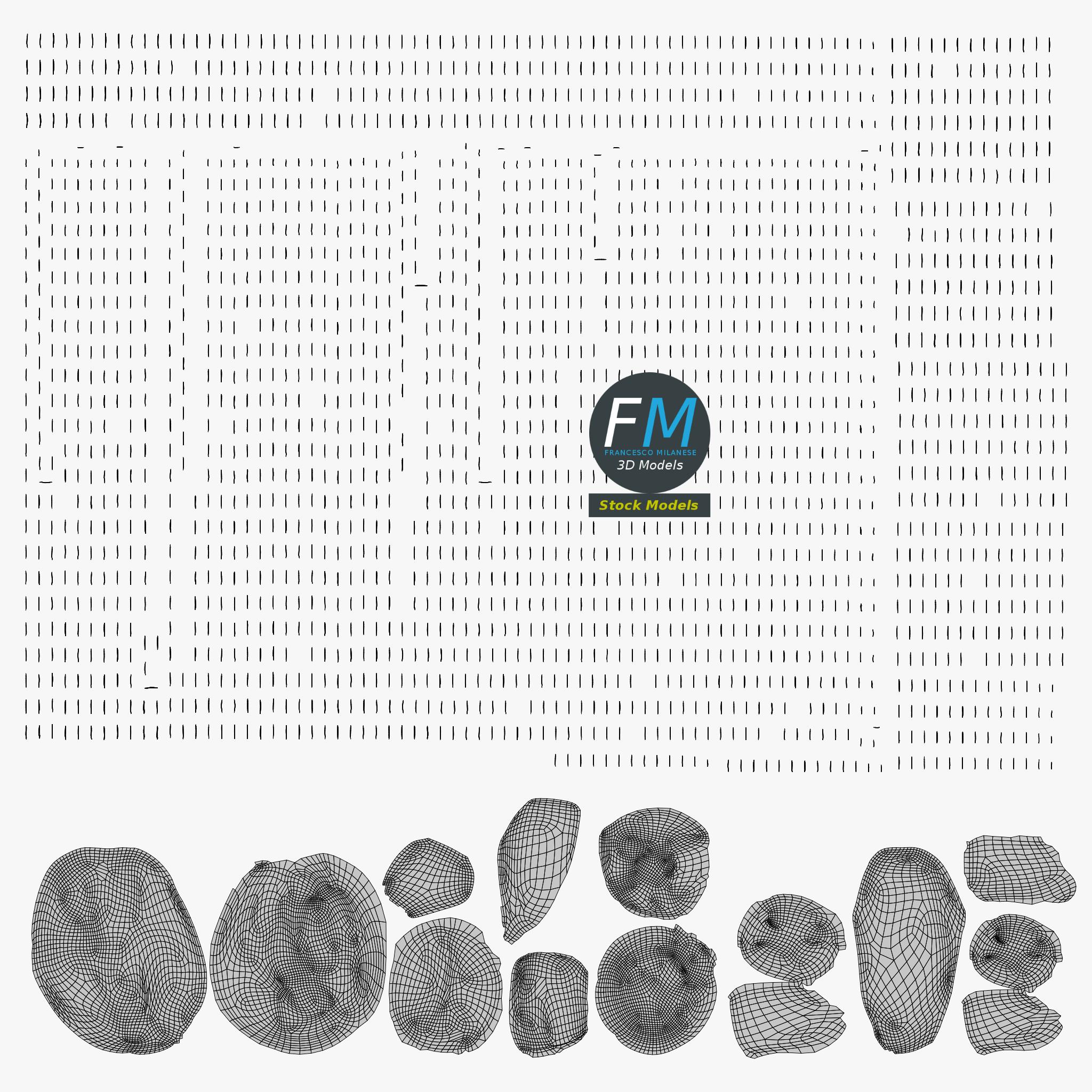 3D-Modell - Steine und Gras Set - 11 3D-Modell - Steine und Gras Set - 11