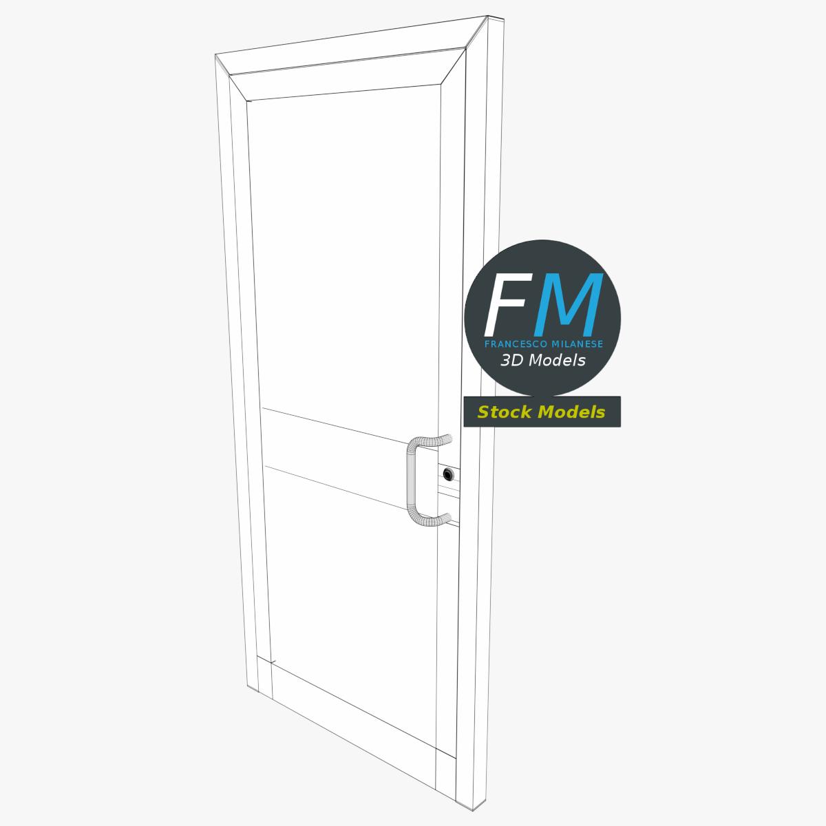 3D-Modell - Glas-Schwingtür für Geschäft - 07