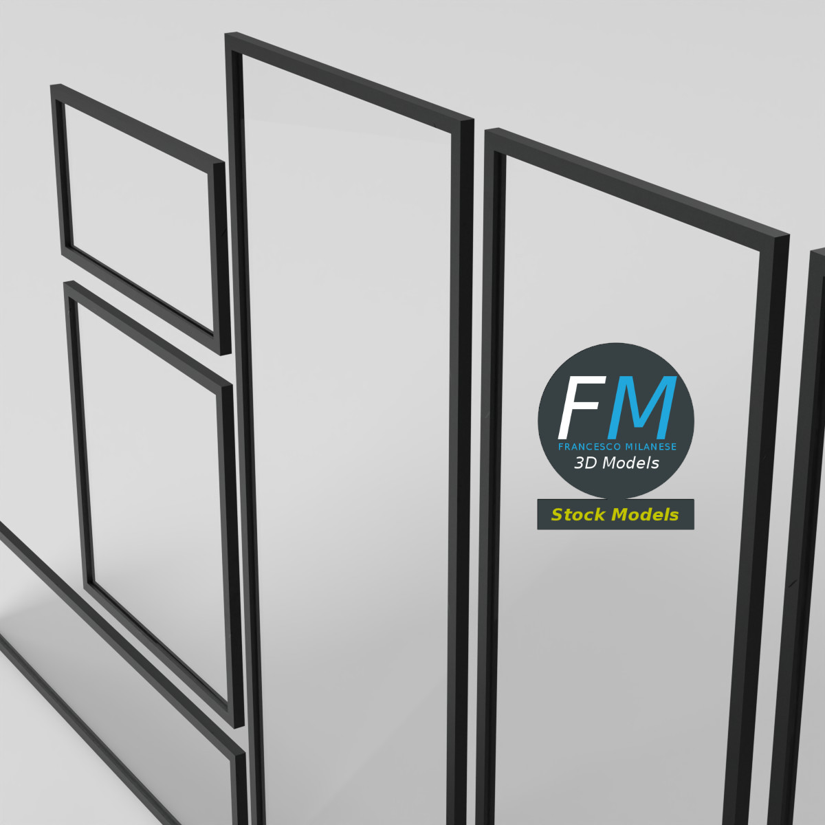 3D-Modell - Modulares Schaufensterrahmen-Set - 05