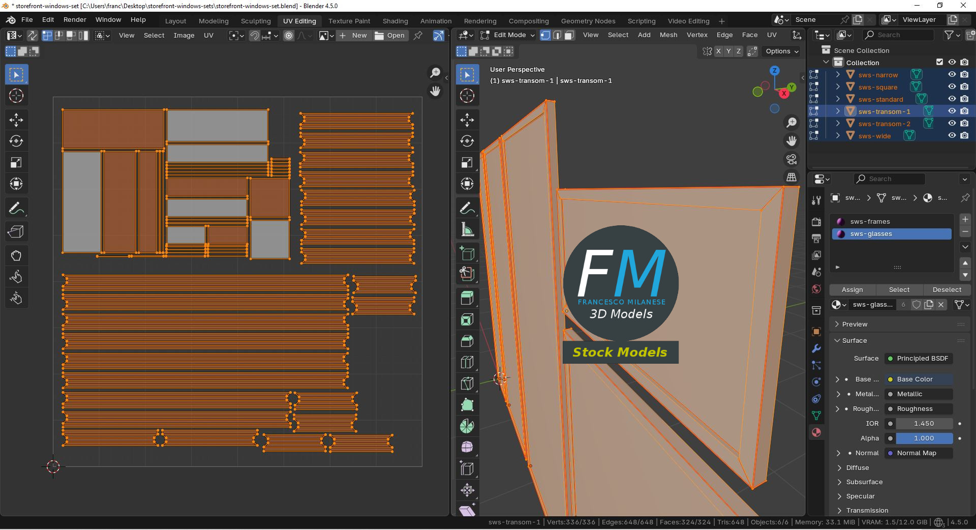 3D-Modell - Modulares Schaufensterrahmen-Set - 10