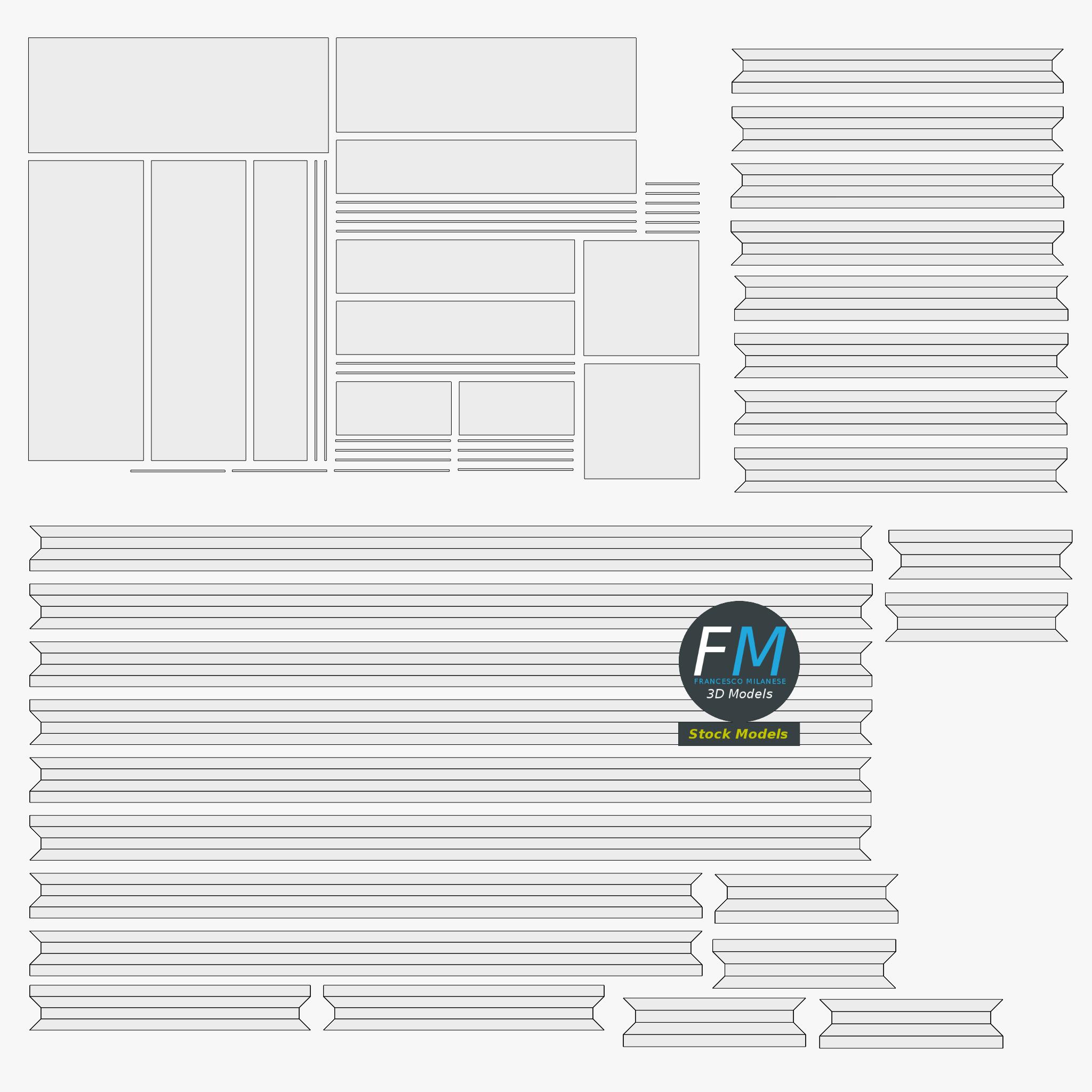 3D-Modell - Modulares Schaufensterrahmen-Set - 11 3D-Modell - Modulares Schaufensterrahmen-Set - 11