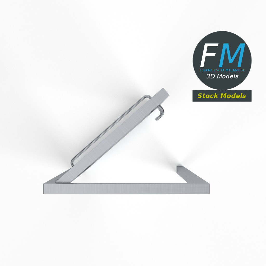 3D-Modell - Glas-Eingangstür für Geschäft - 06