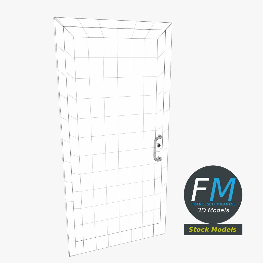 3D-Modell - Glas-Eingangstür für Geschäft - 07