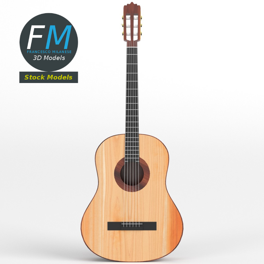 3D-Modell - Klassische Schülergitarre - 03