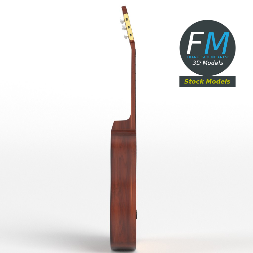 3D-Modell - Klassische Schülergitarre - 04