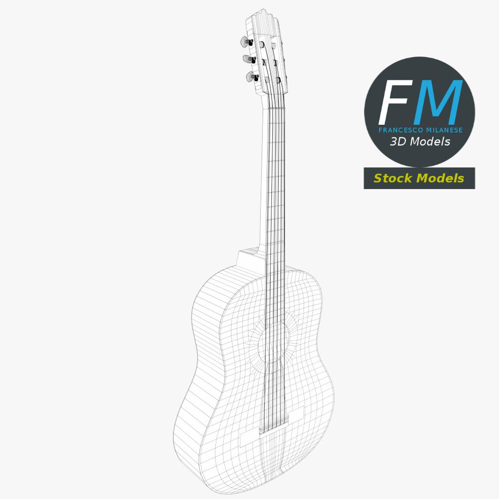 3D-Modell - Klassische Schülergitarre - 07
