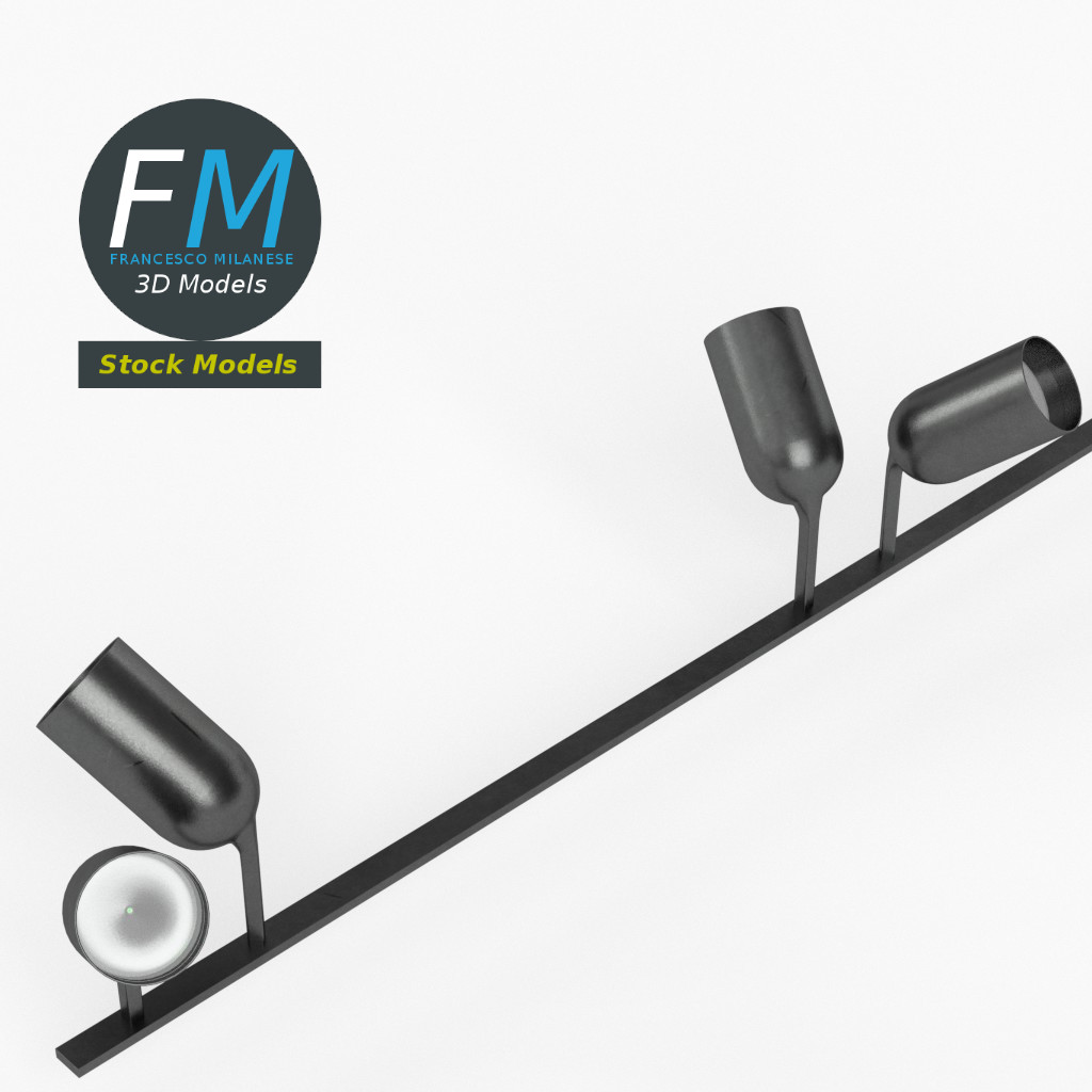 3D-Modell - Deckenrahmen für Studioleuchten - 02
