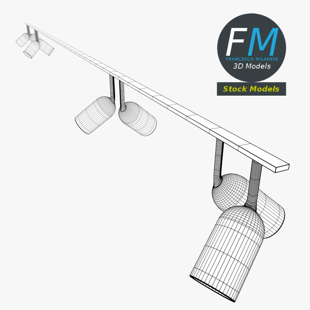 3D-Modell - Deckenrahmen für Studioleuchten - 07